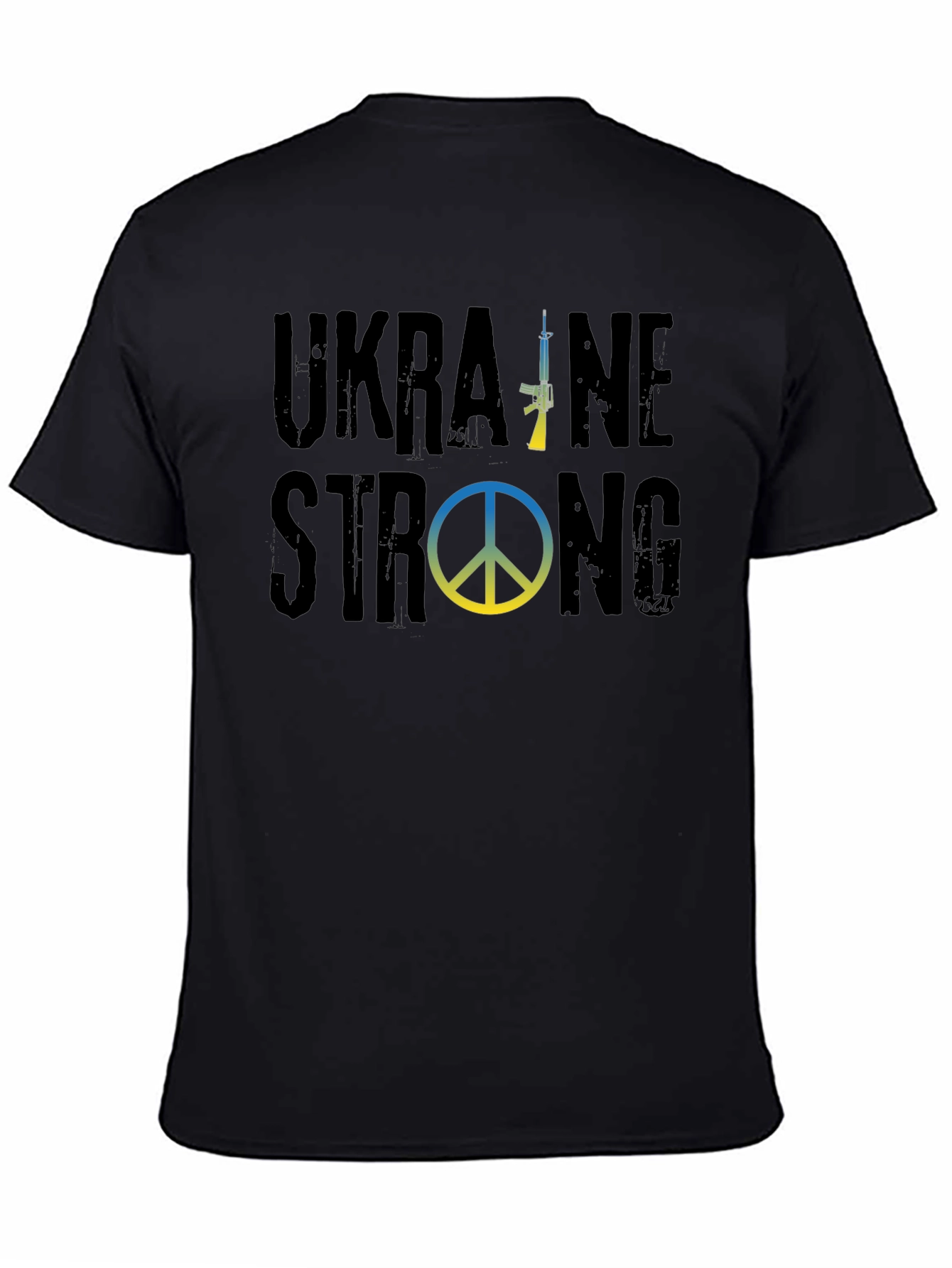 Ukraine Strong Graphic T-Shirt - Black