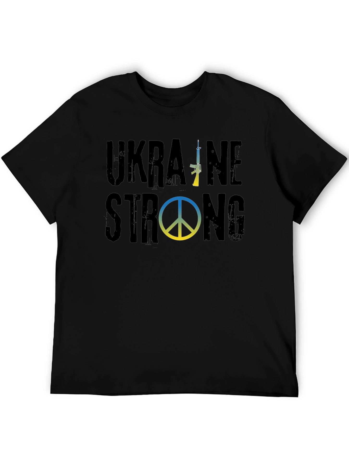 Ukraine Strong Graphic T-Shirt - Black