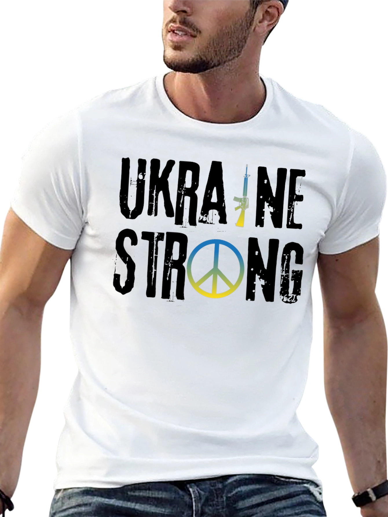 Ukraine Strong Graphic T-Shirt - Black