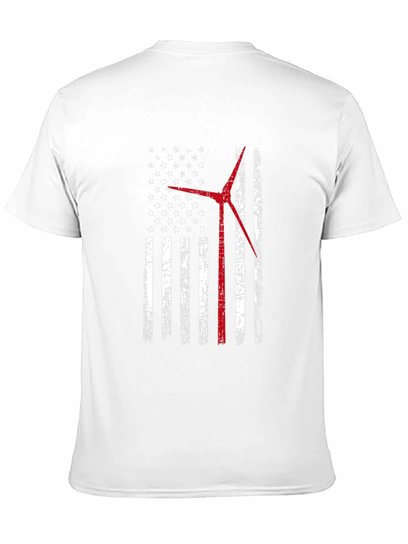American Flag Wind Turbine T-Shirt