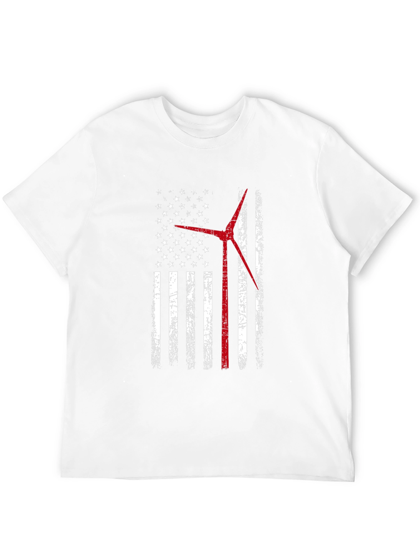 American Flag Wind Turbine T-Shirt