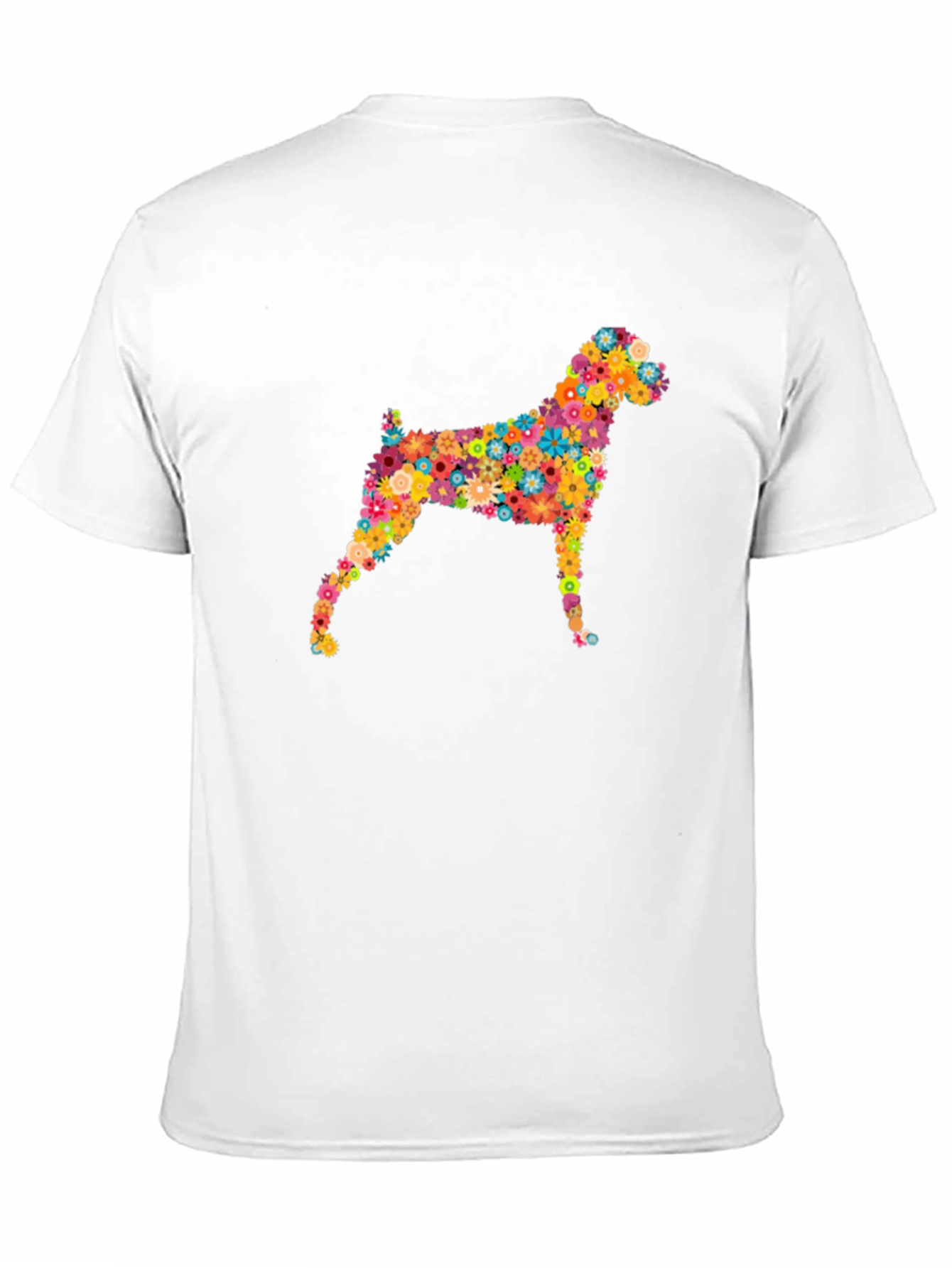 Floral Dog Graphic Tee - Stylish Comfort