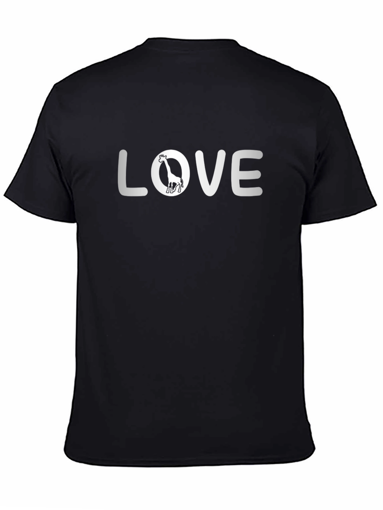 LOVE Giraffe Graphic T-Shirt - Trendy Animal Lover Tee