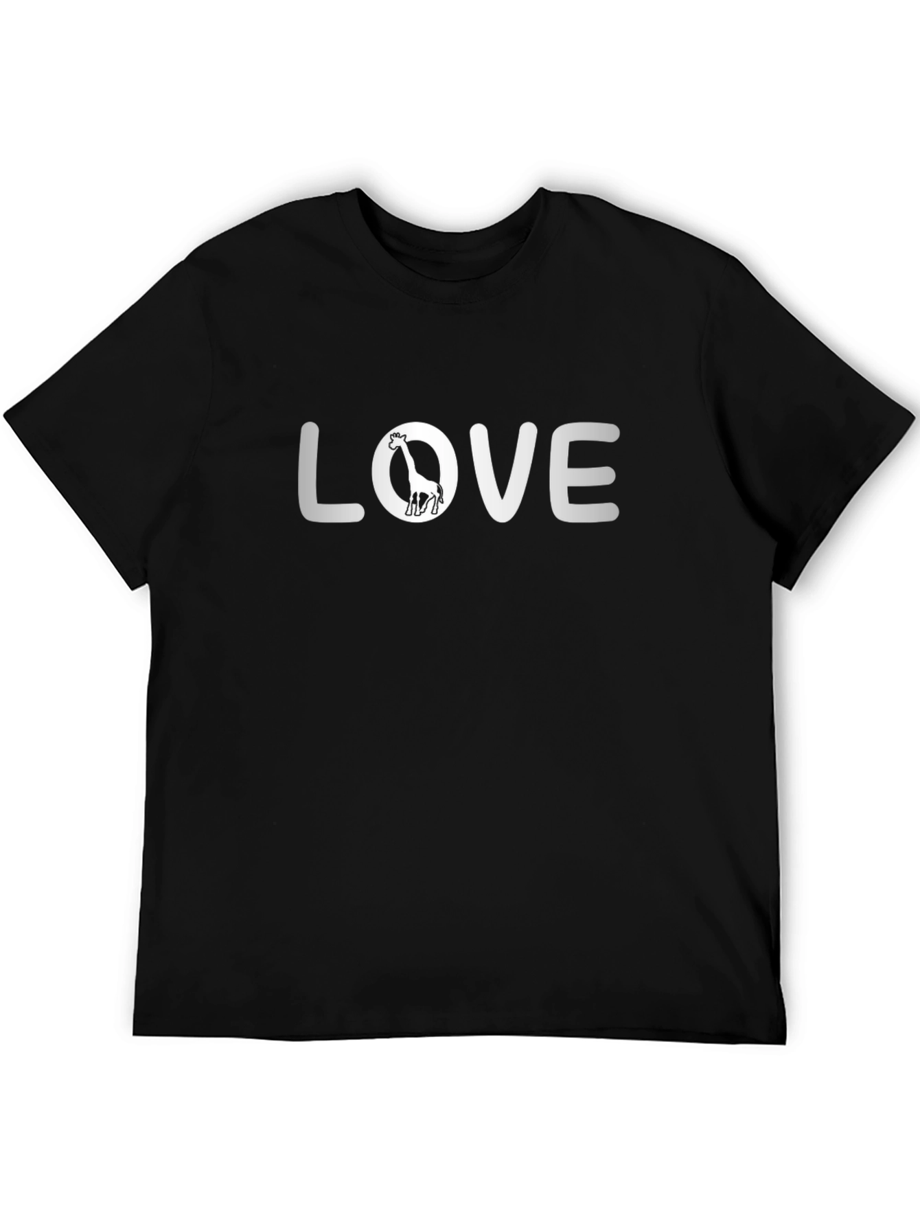 LOVE Giraffe Graphic T-Shirt - Trendy Animal Lover Tee