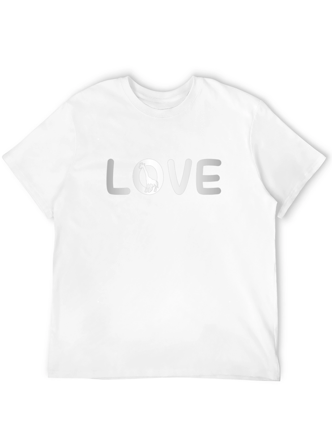 LOVE Giraffe Graphic T-Shirt - Trendy Animal Lover Tee