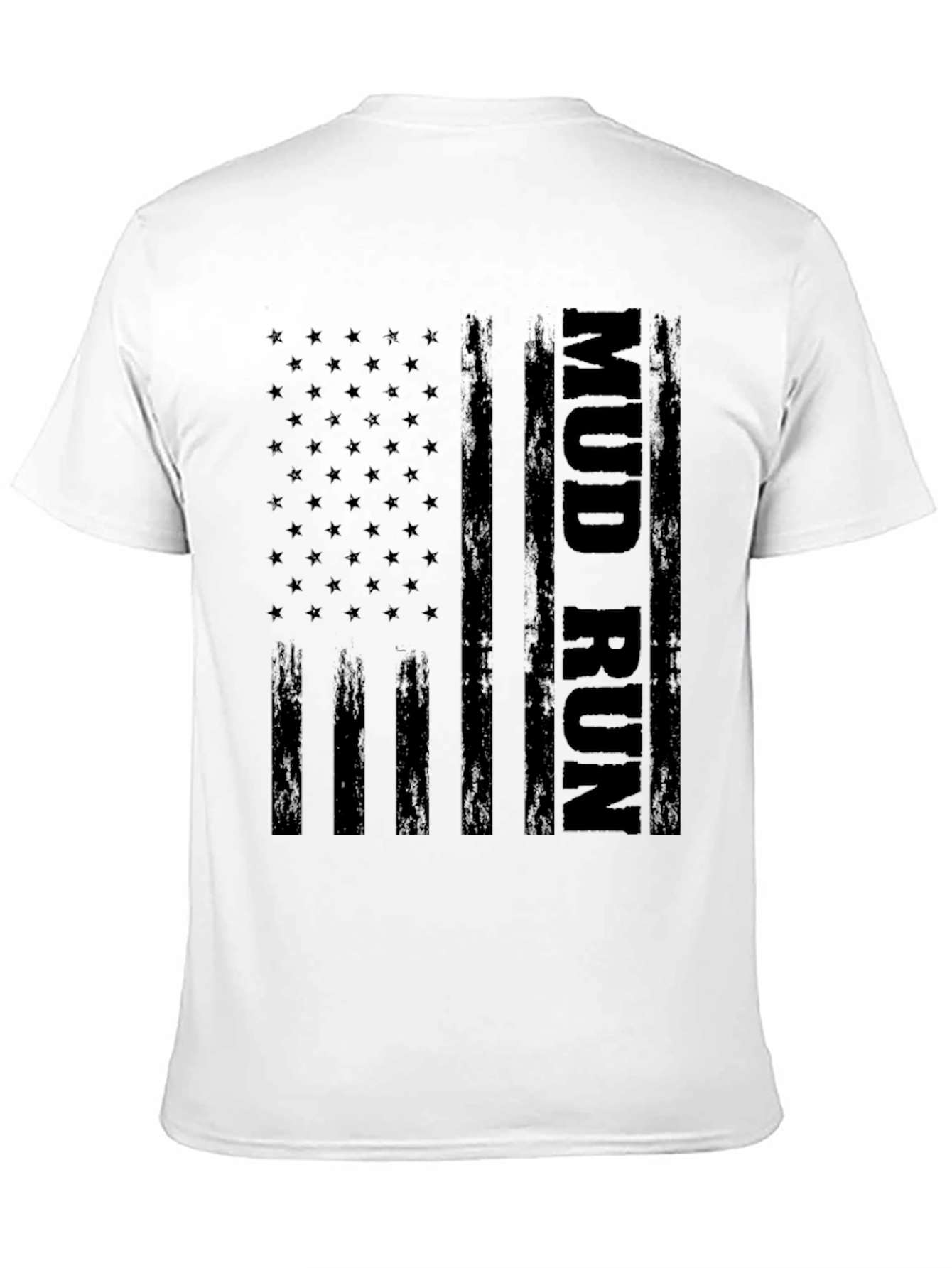 Mud Run US Flag Graphic Tee - Black