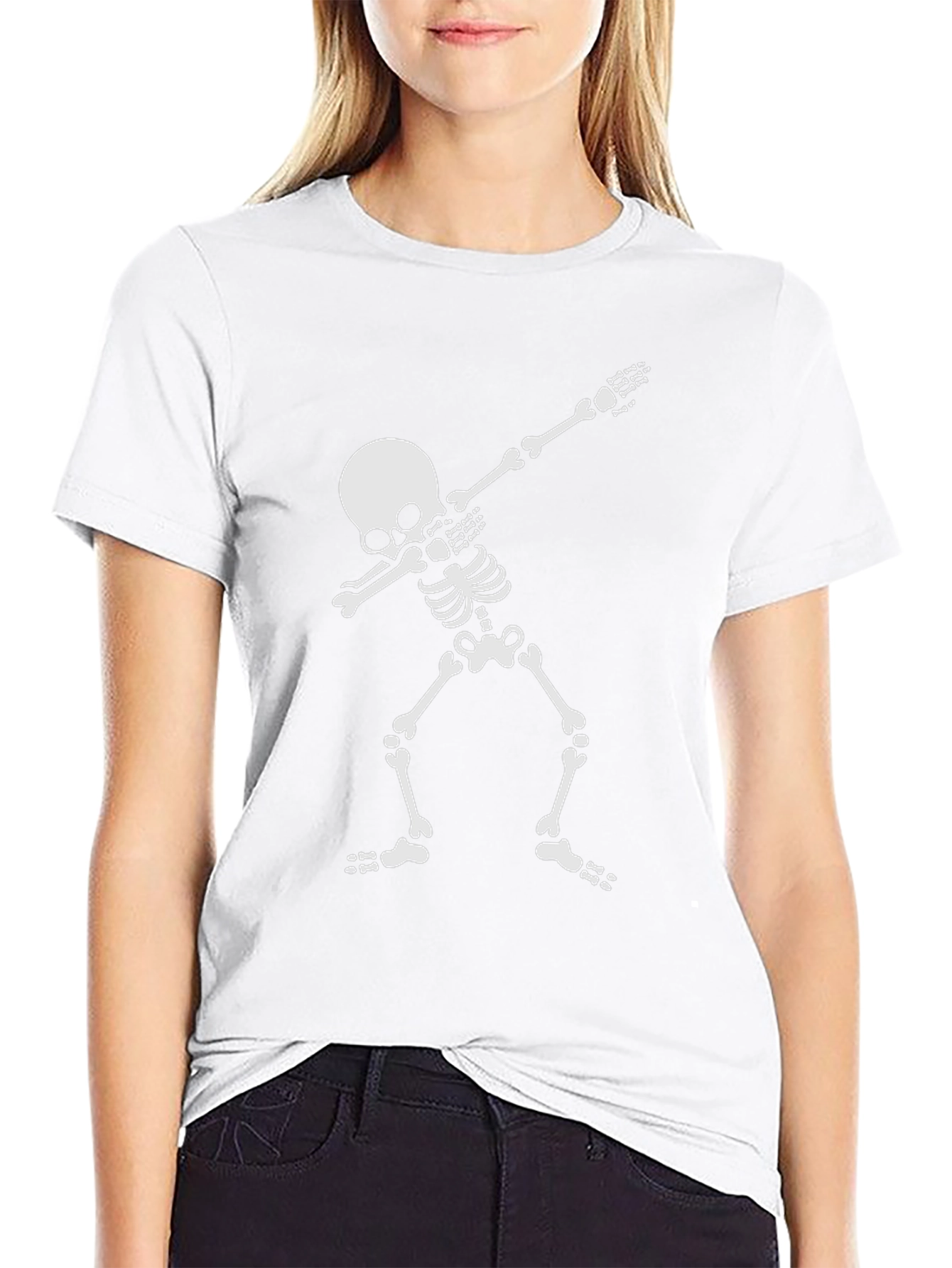 Dabbing Skeleton Graphic Tee - Mens Black Cotton T-Shirt