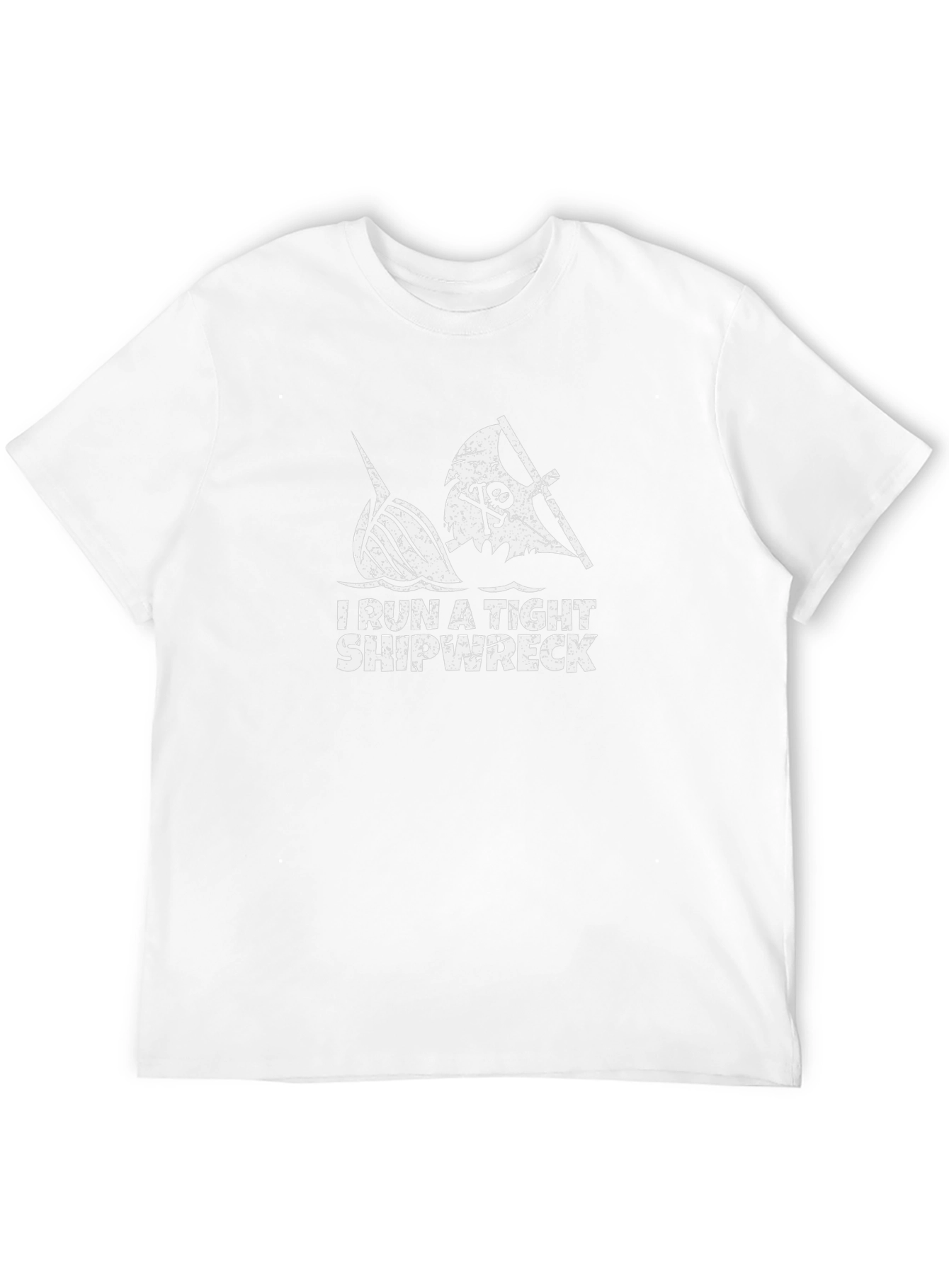 I Run A Tight Shipwreck Black Graphic T-Shirt