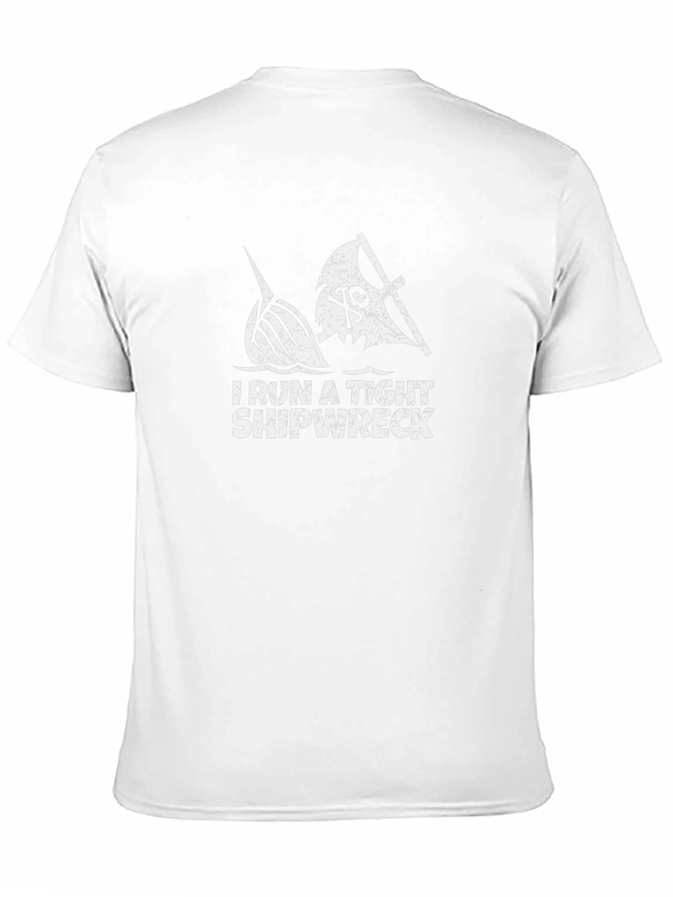 I Run A Tight Shipwreck Black Graphic T-Shirt