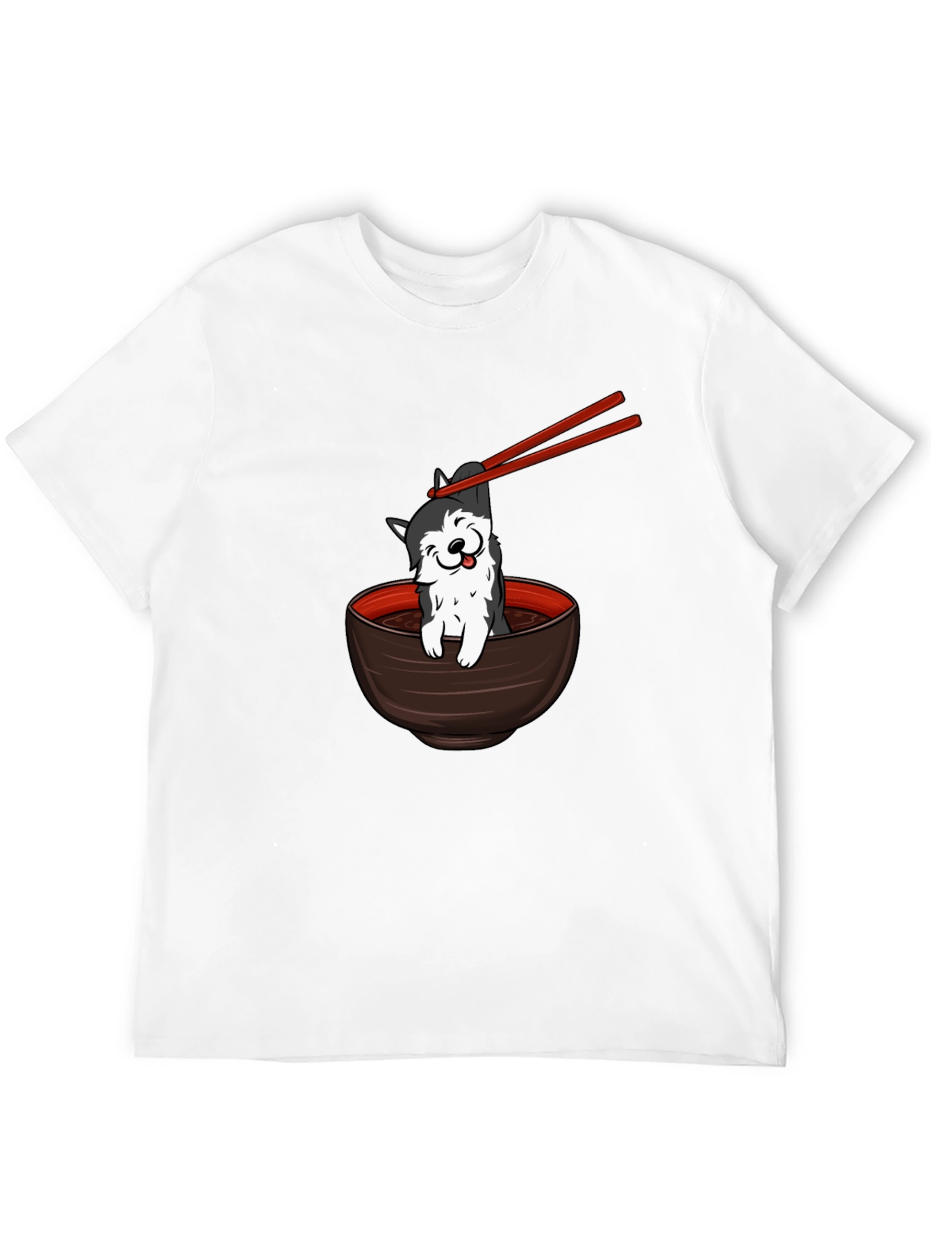 Husky Ramen Bowl Black T-Shirt