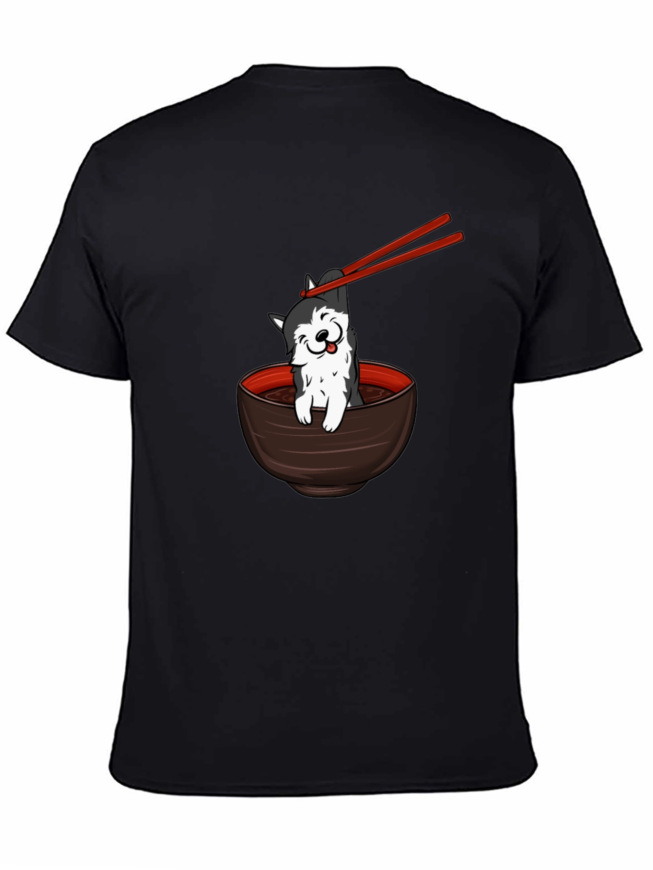 Husky Ramen Bowl Black T-Shirt