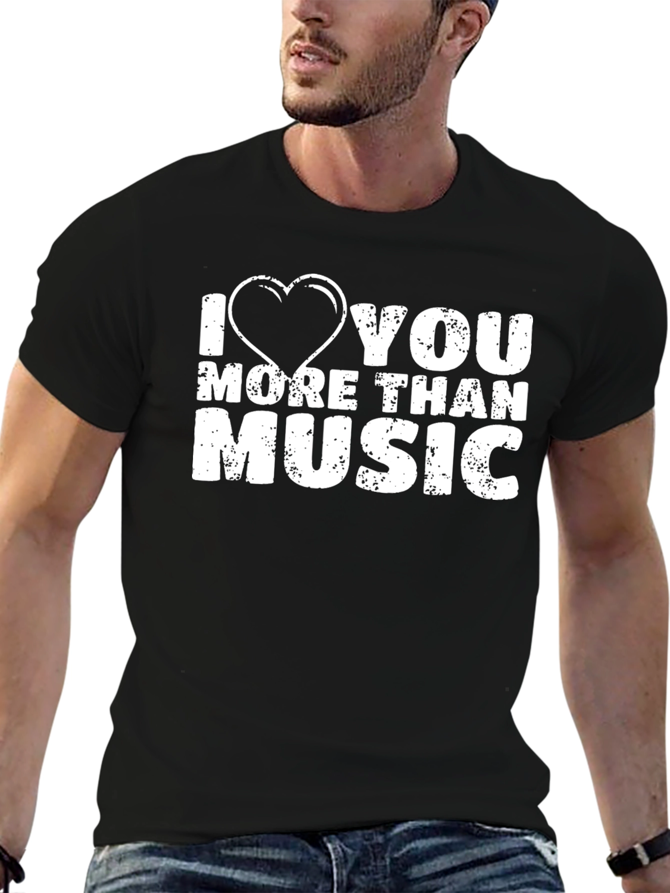 I Heart You More Than Music Graphic Tee