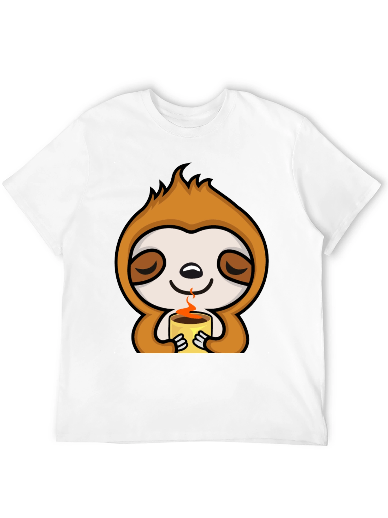 Sloth Coffee T-Shirt - Lazy Days Comfort