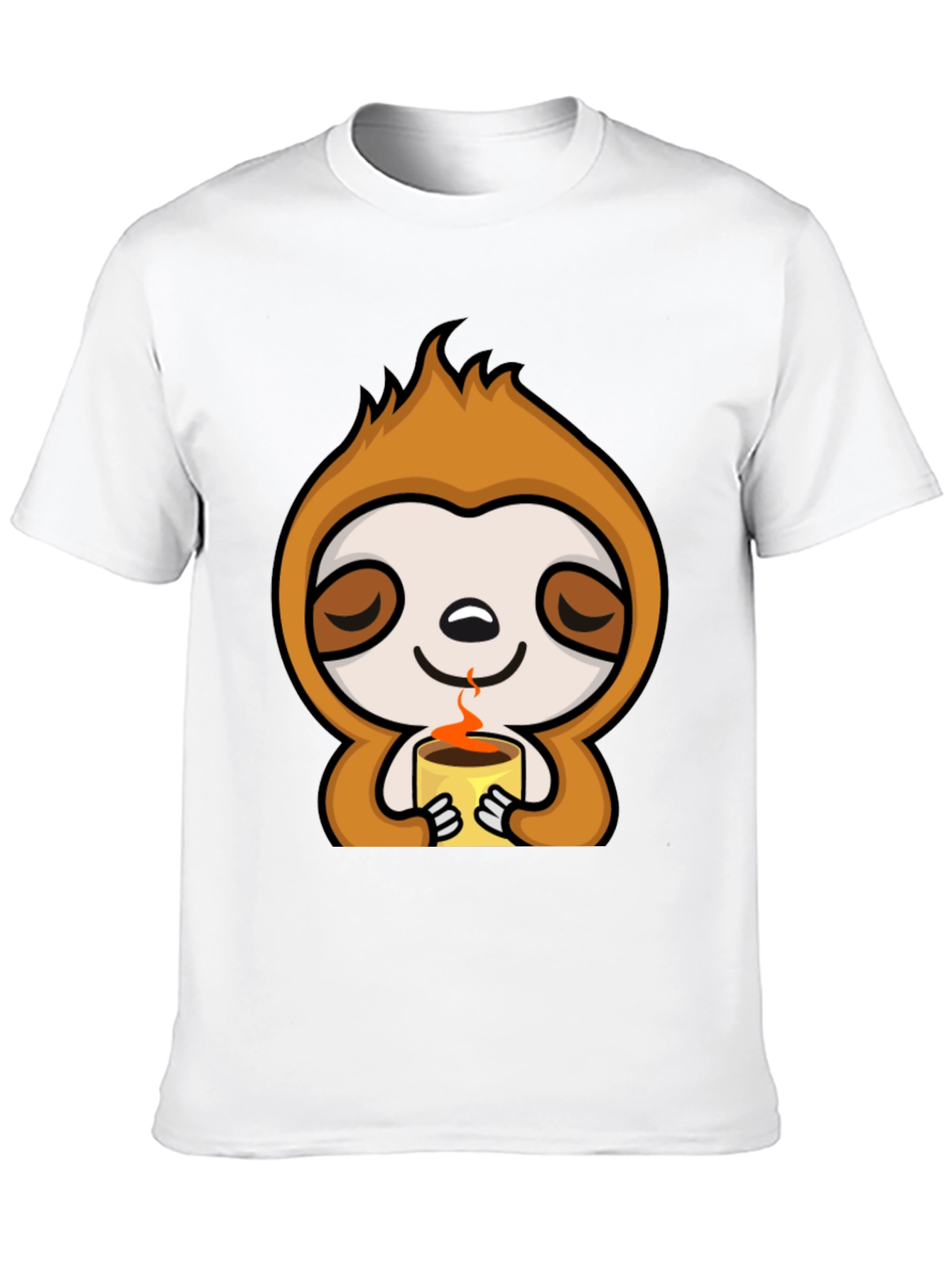 Sloth Coffee T-Shirt - Lazy Days Comfort