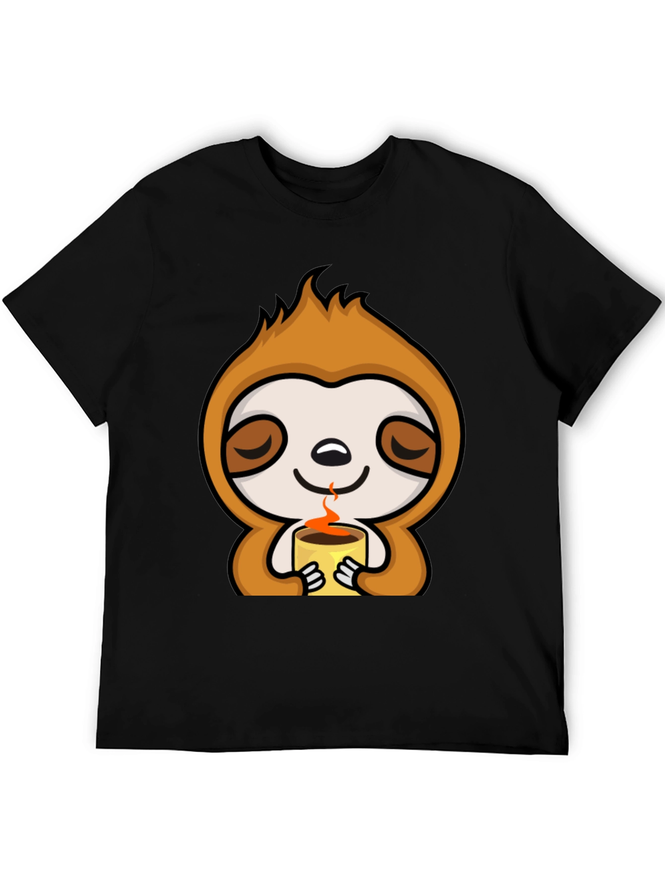 Sloth Coffee T-Shirt - Lazy Days Comfort