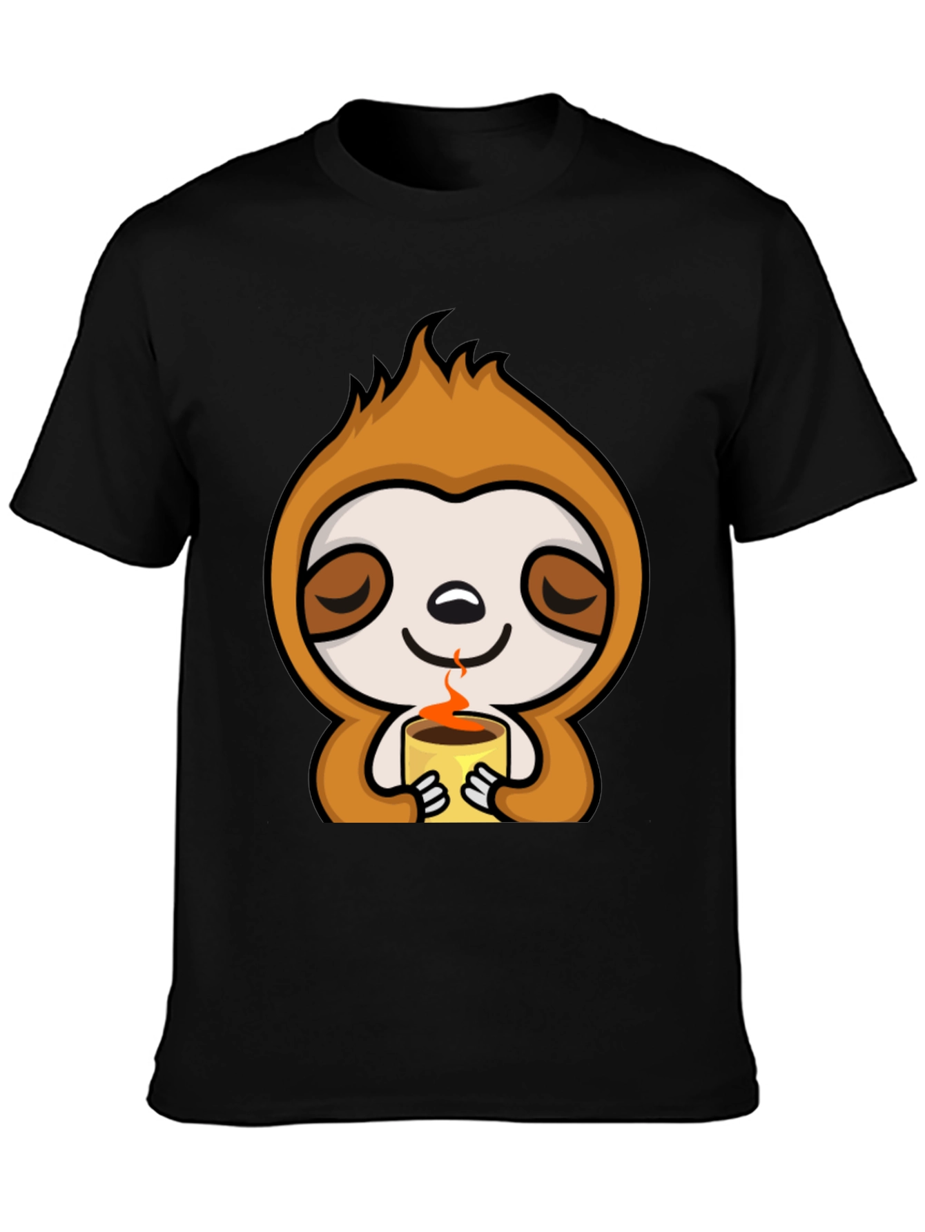 Sloth Coffee T-Shirt - Lazy Days Comfort