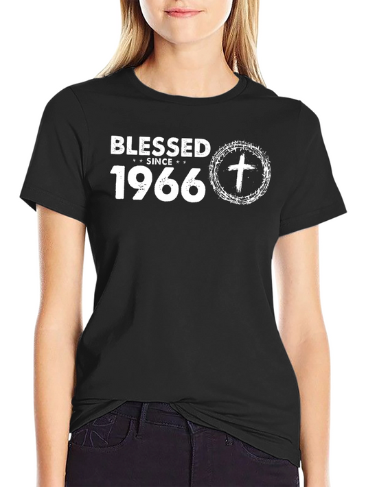 Blessed Since 1966 Graphic Tee - Black