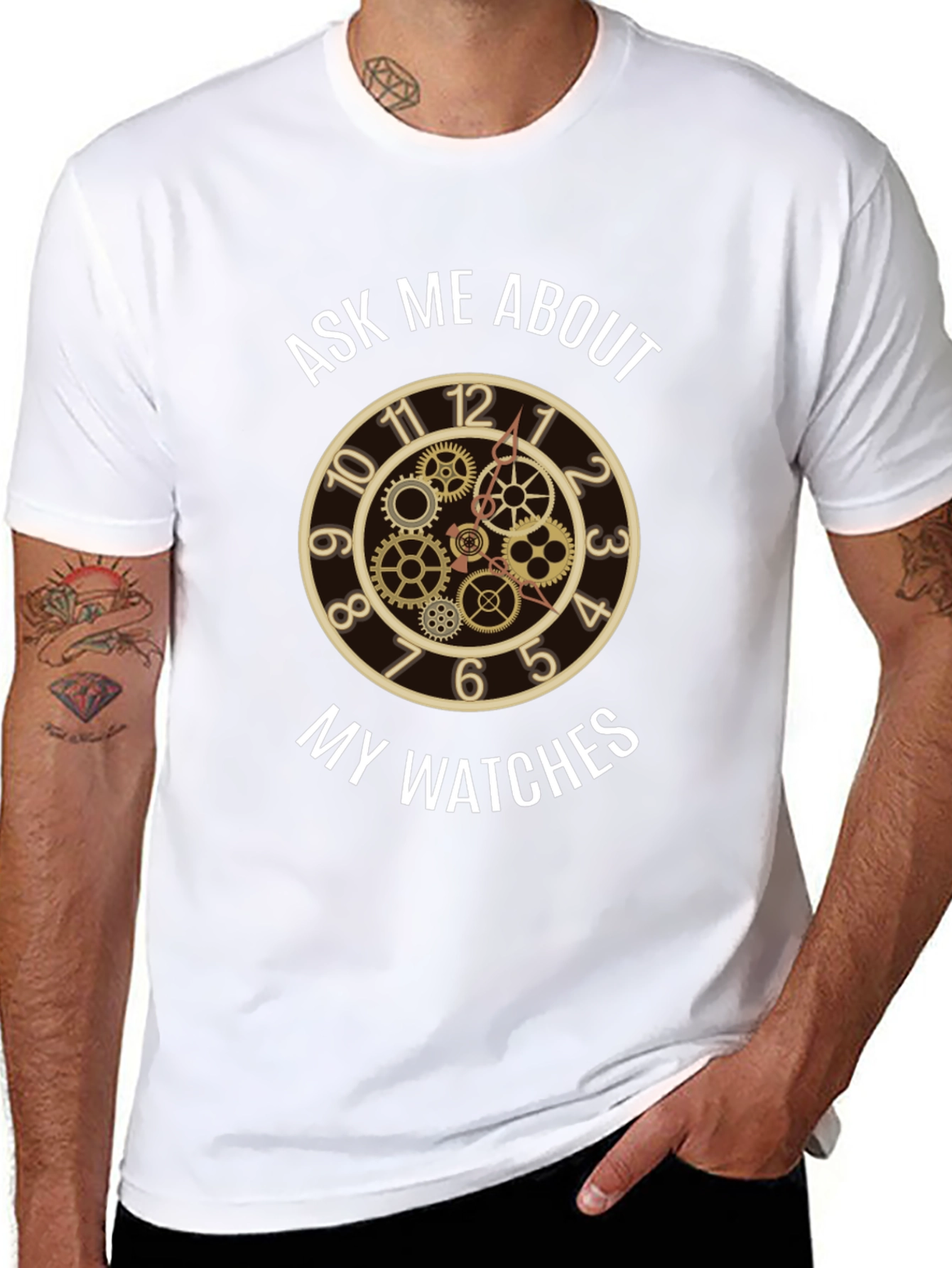 Ask Me About My Watches - Steampunk Clock T-Shirt