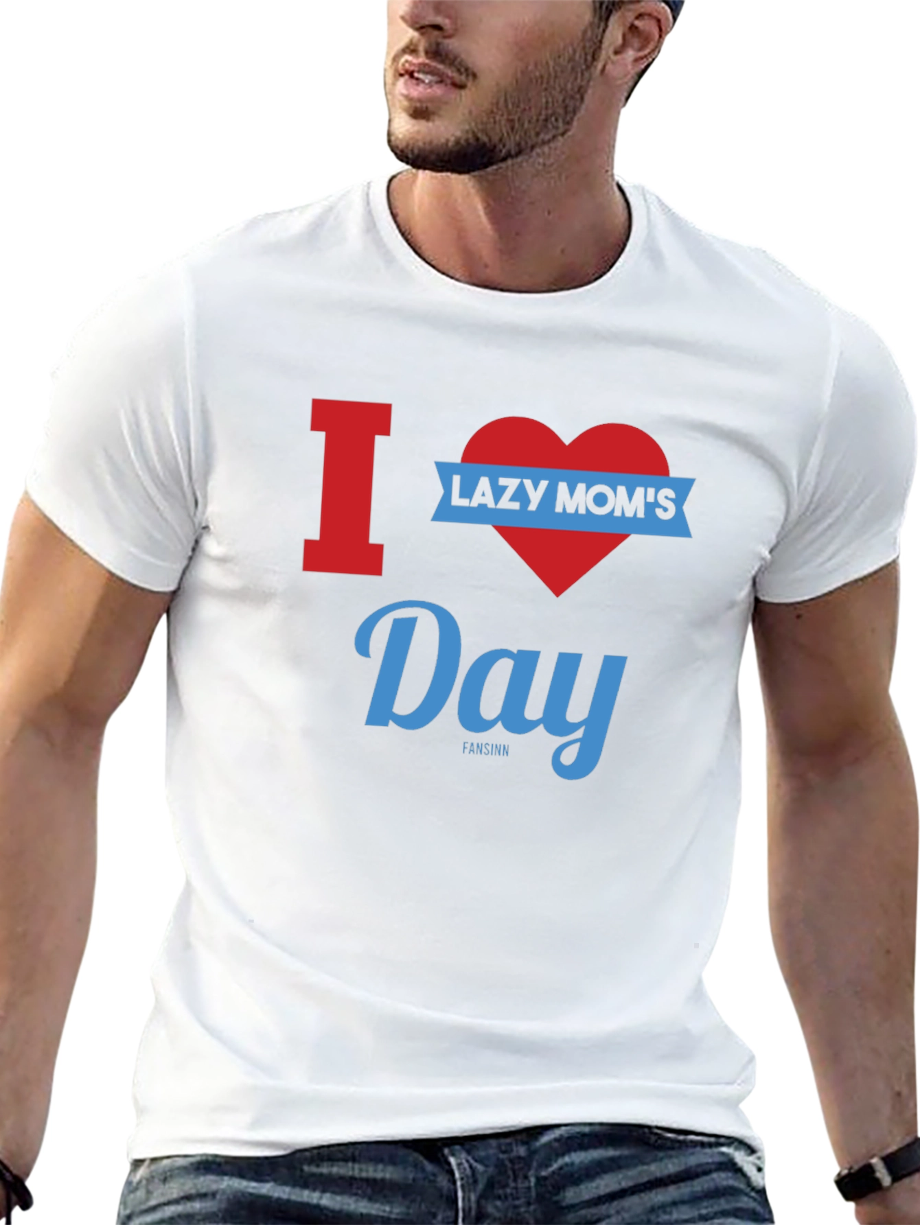 I Heart Lazy Moms Day Graphic T-Shirt