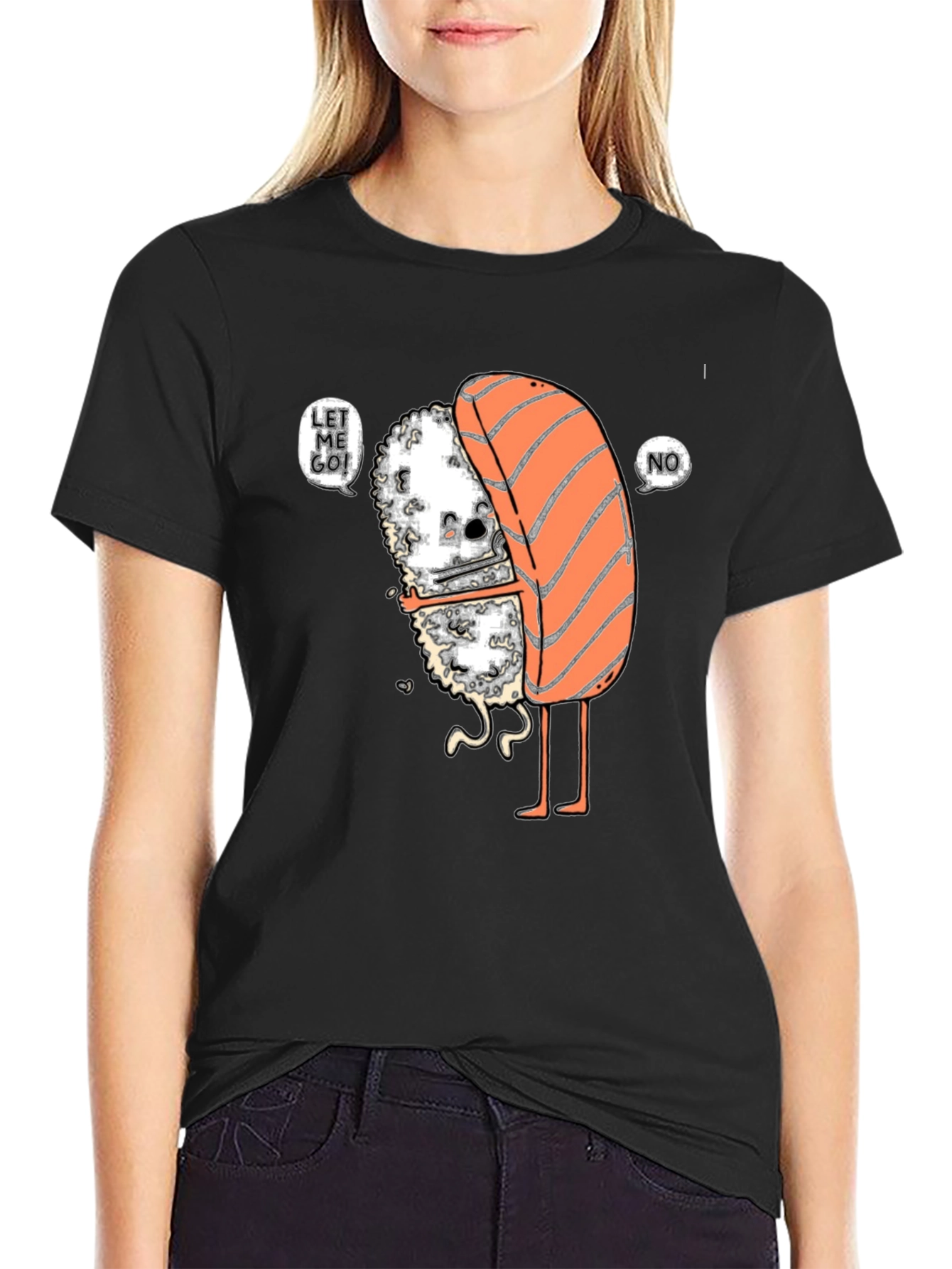 Sushi Hug Graphic Tee - Funny Food Lover Shirt