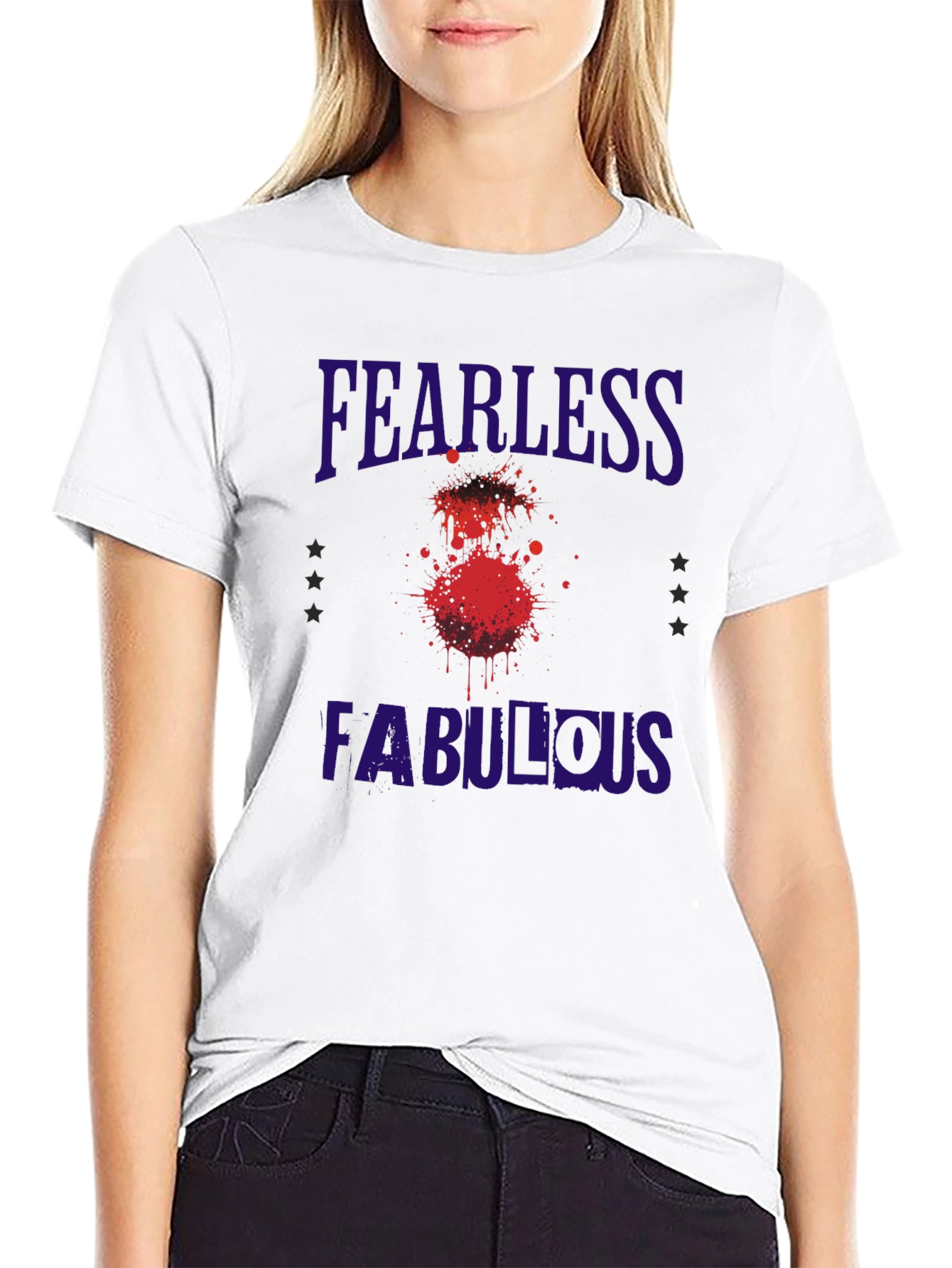 Fearless & Fabulous Black Graphic Tee
