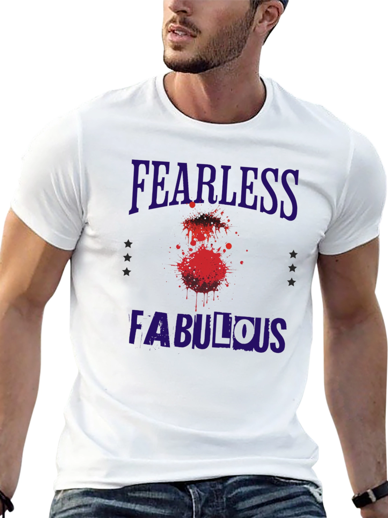 Fearless & Fabulous Black Graphic Tee