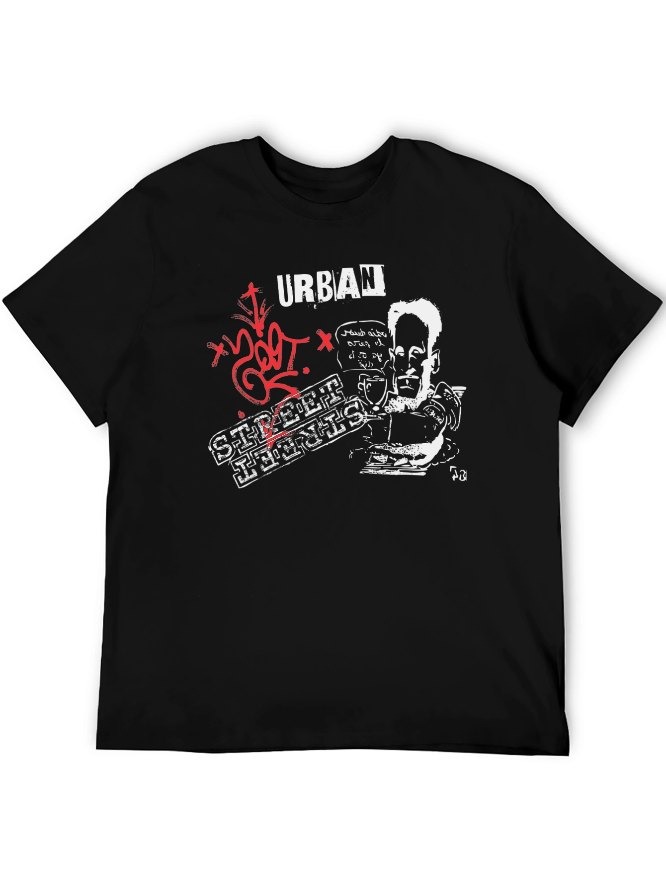 Urban Street Prints Black Graphic T-Shirt