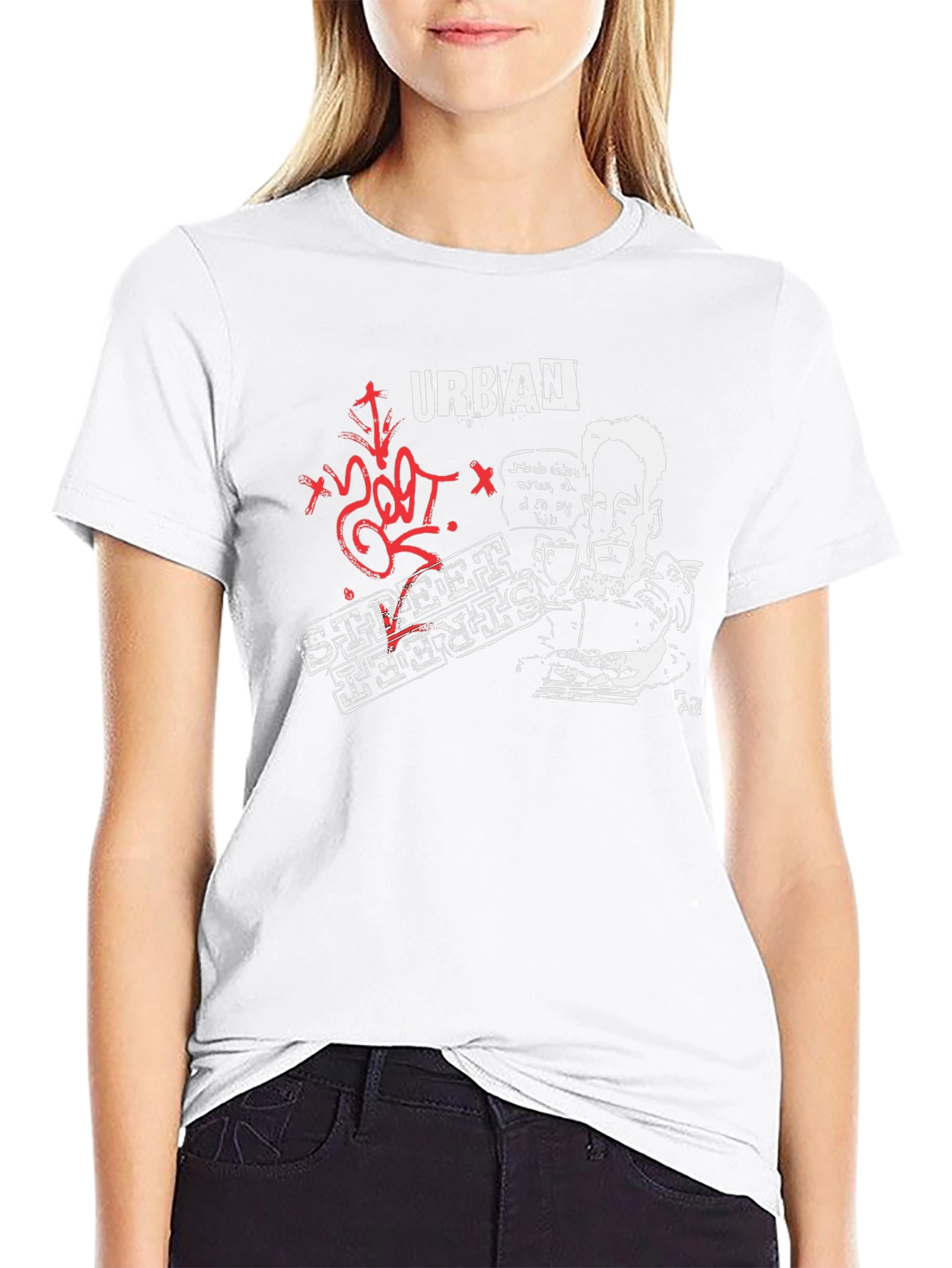 Urban Street Prints Black Graphic T-Shirt