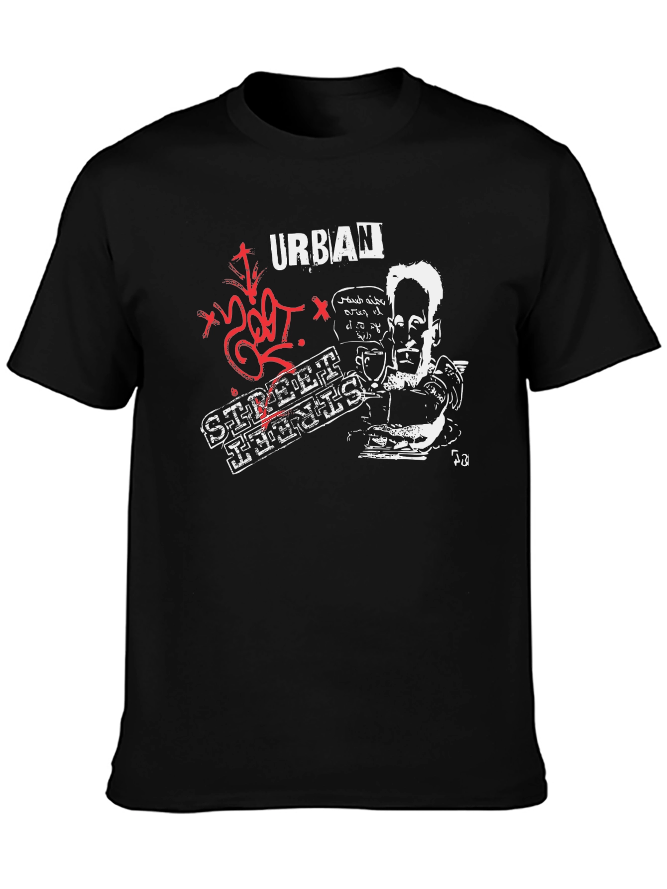 Urban Street Prints Black Graphic T-Shirt