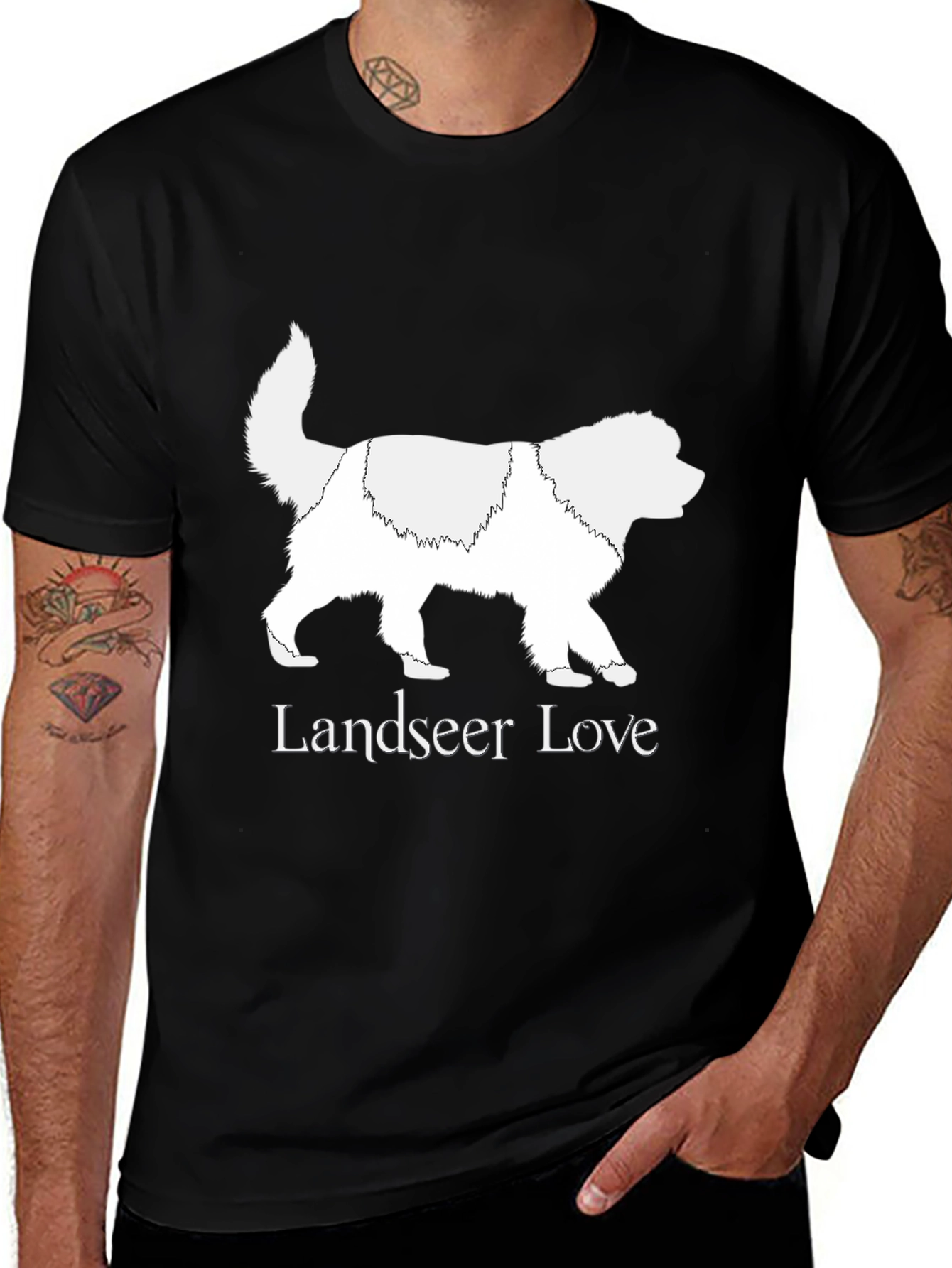 Landseer Love Dog Breed T-Shirt
