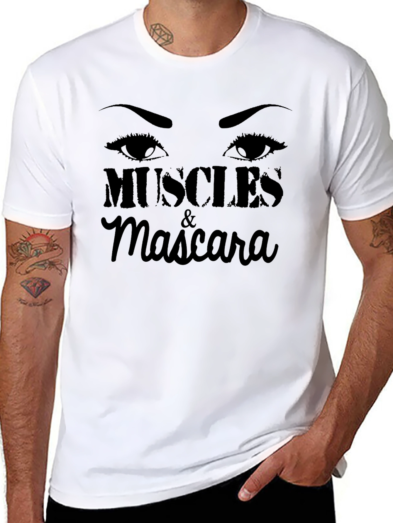 Muscles & Mascara Graphic Tee - Black