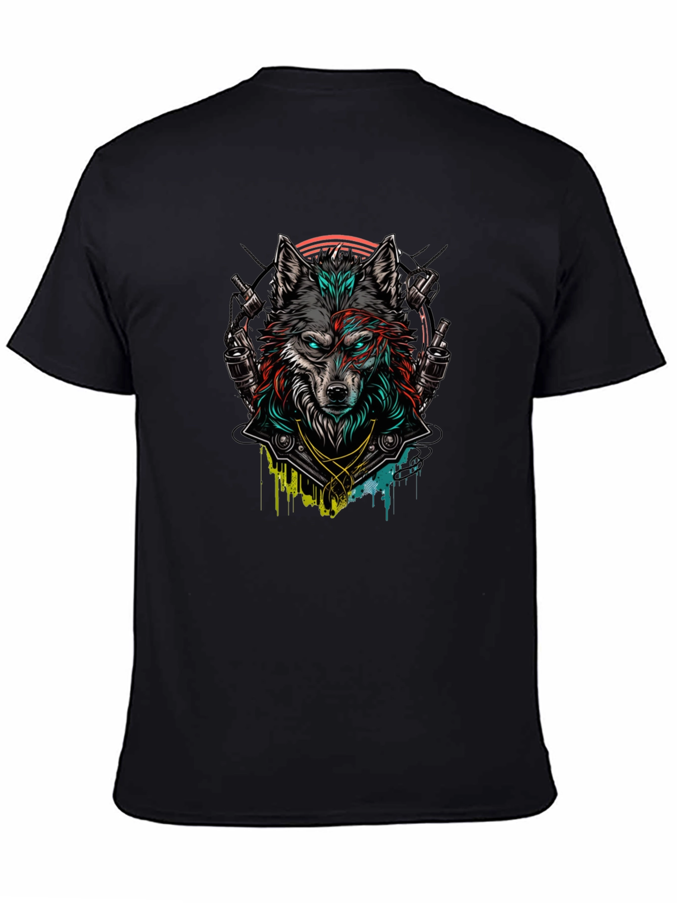 Wolf Graphic Black T-Shirt