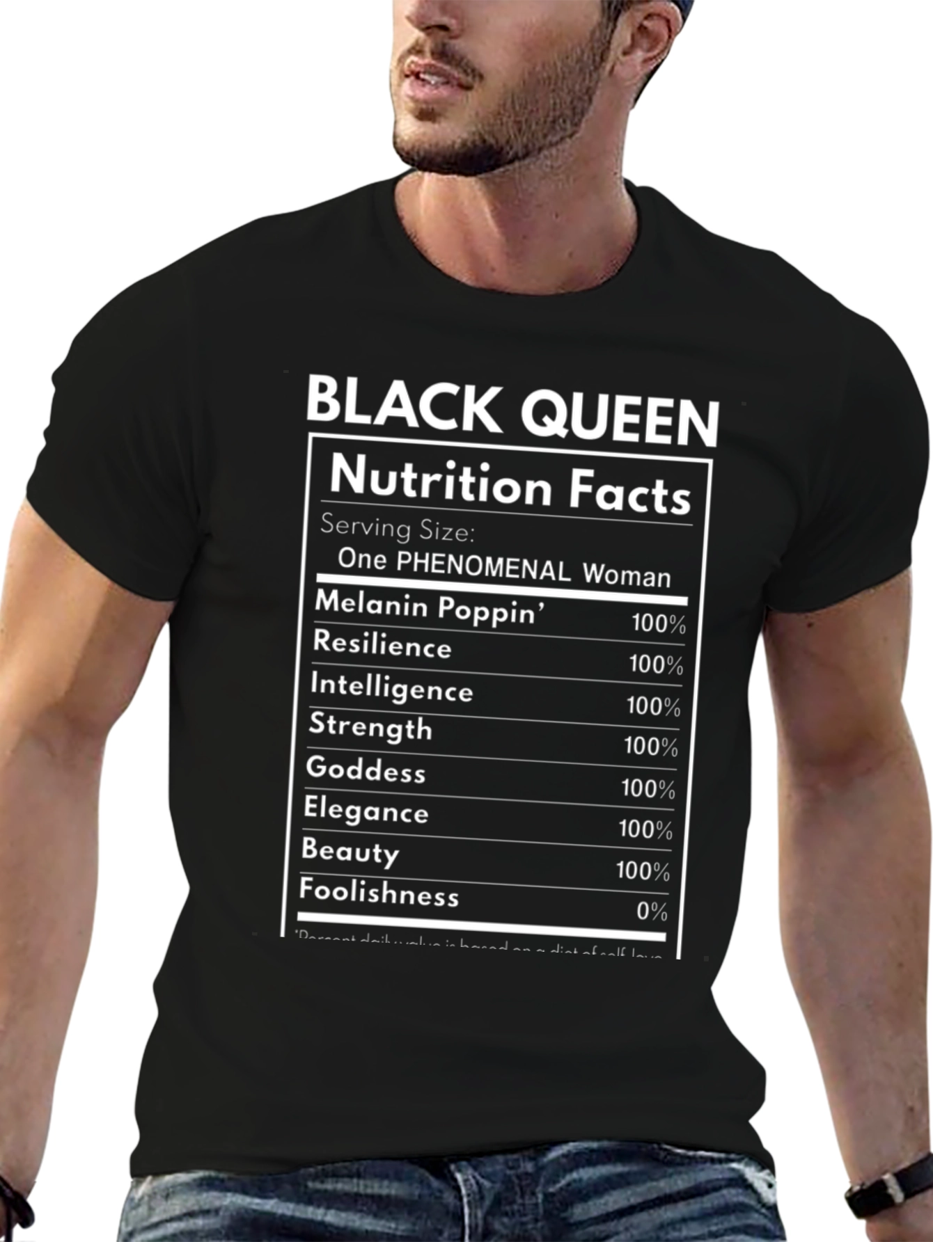 Black Queen Nutrition Facts T-Shirt