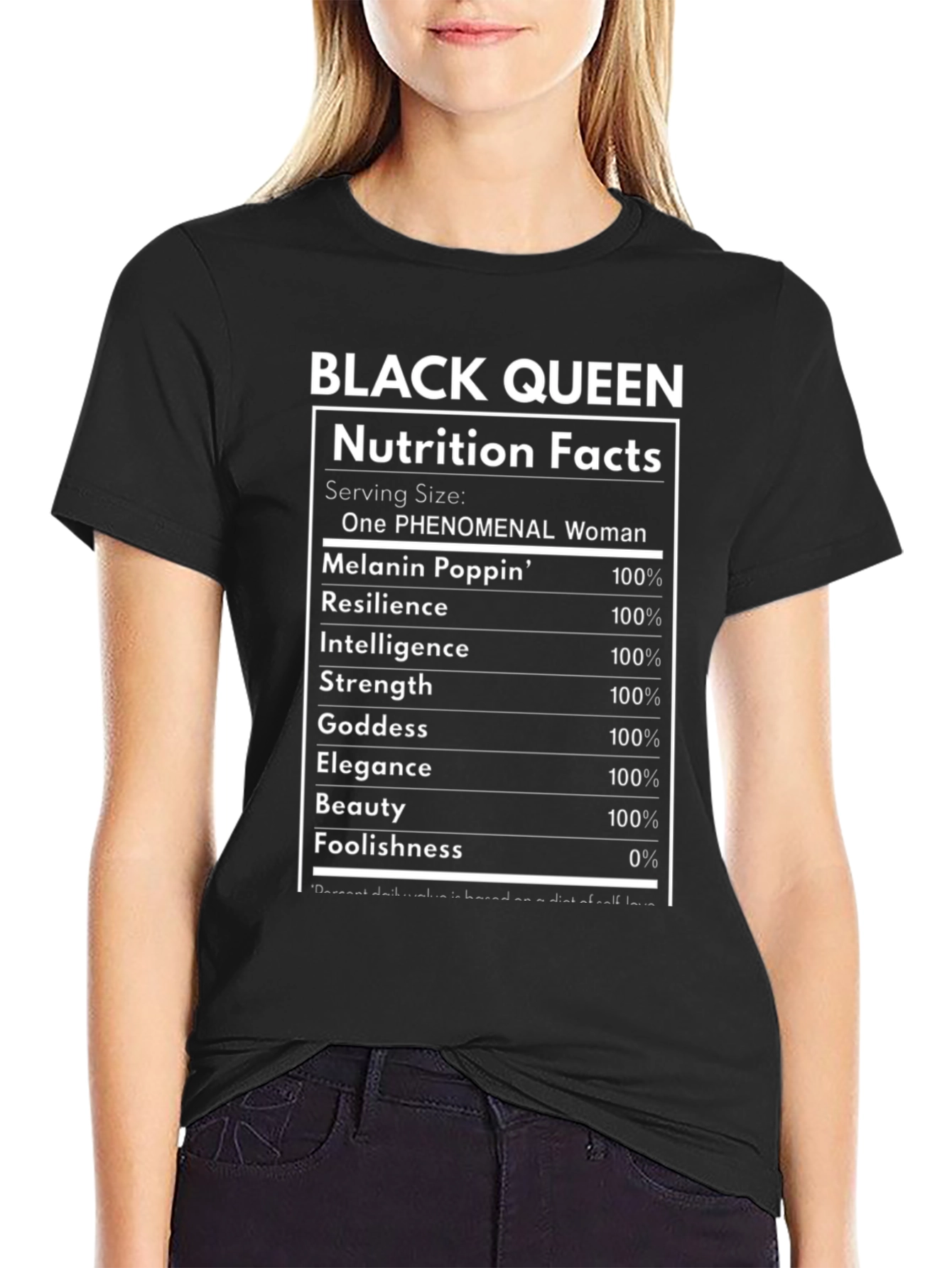 Black Queen Nutrition Facts T-Shirt