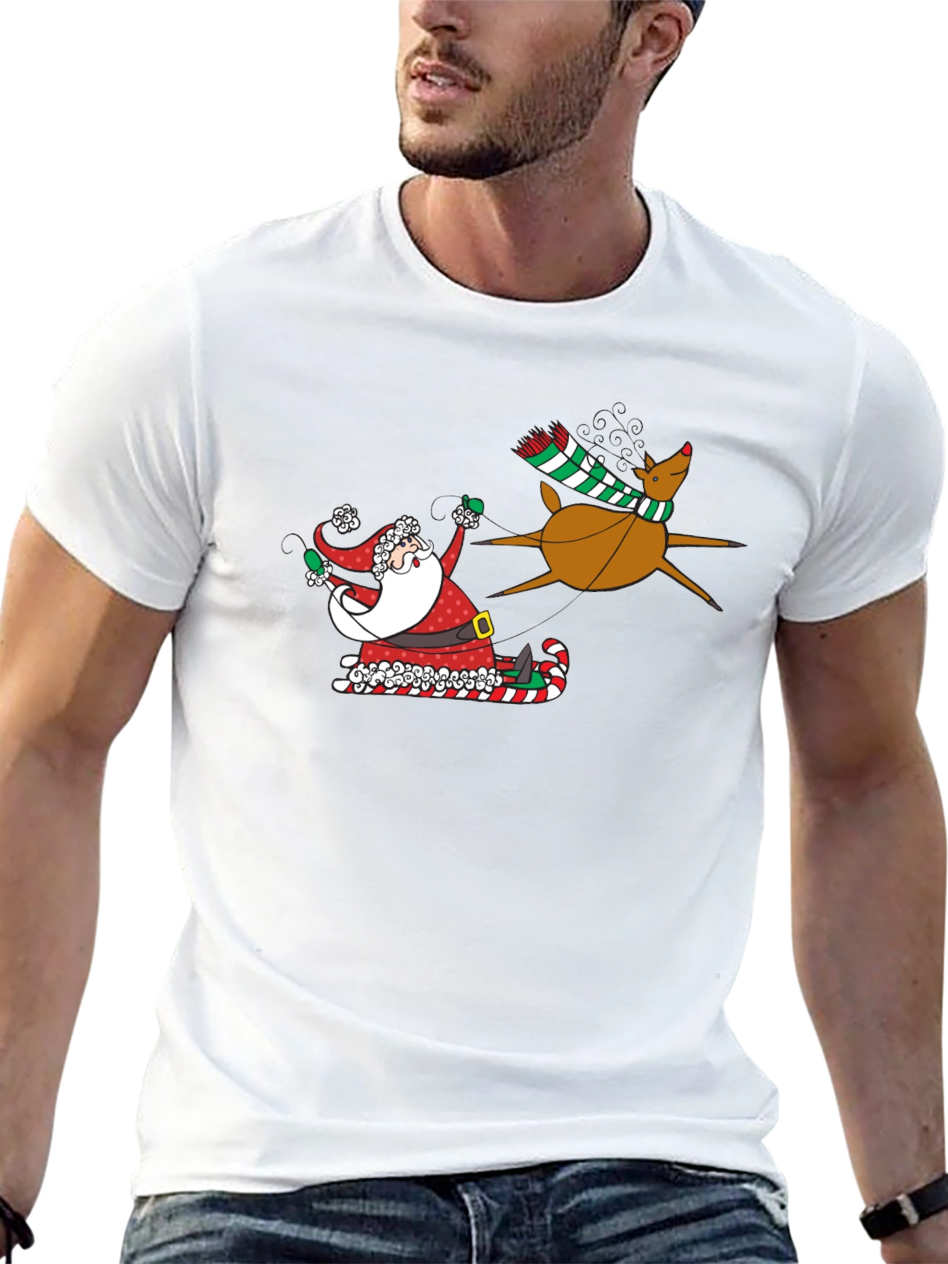 Santa and Reindeer T-Shirt