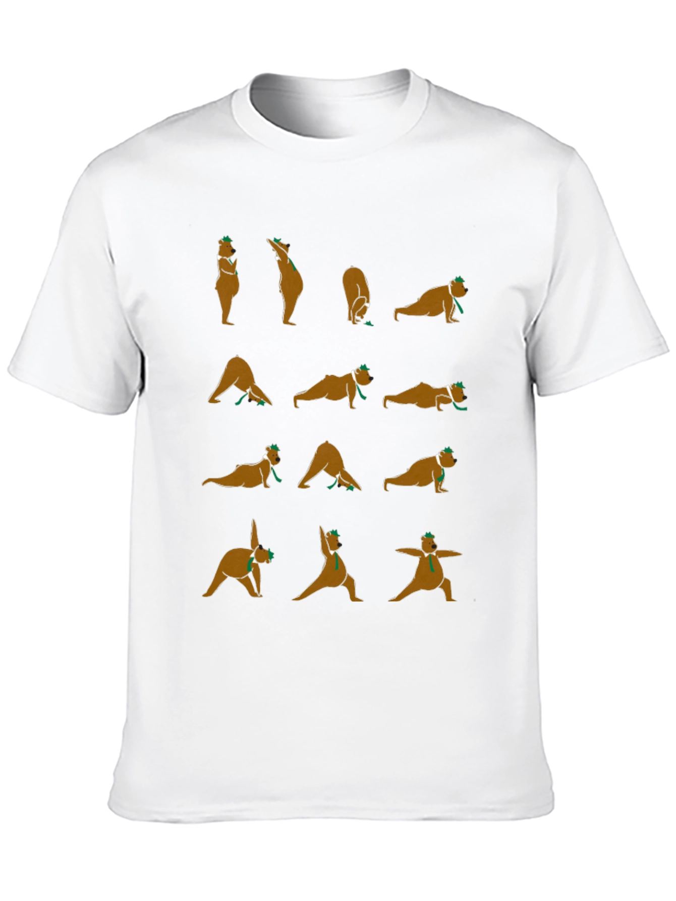 Yoga Bear Graphic Tee - Black Cotton Blend