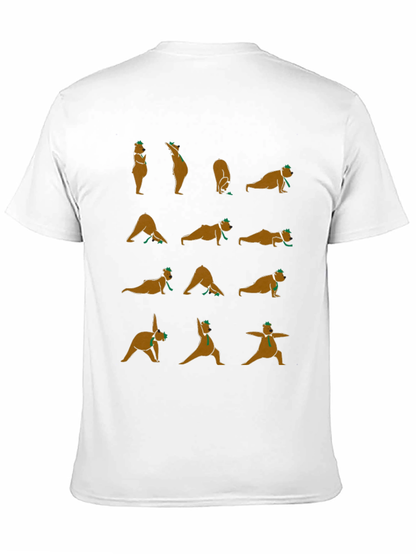 Yoga Bear Graphic Tee - Black Cotton Blend