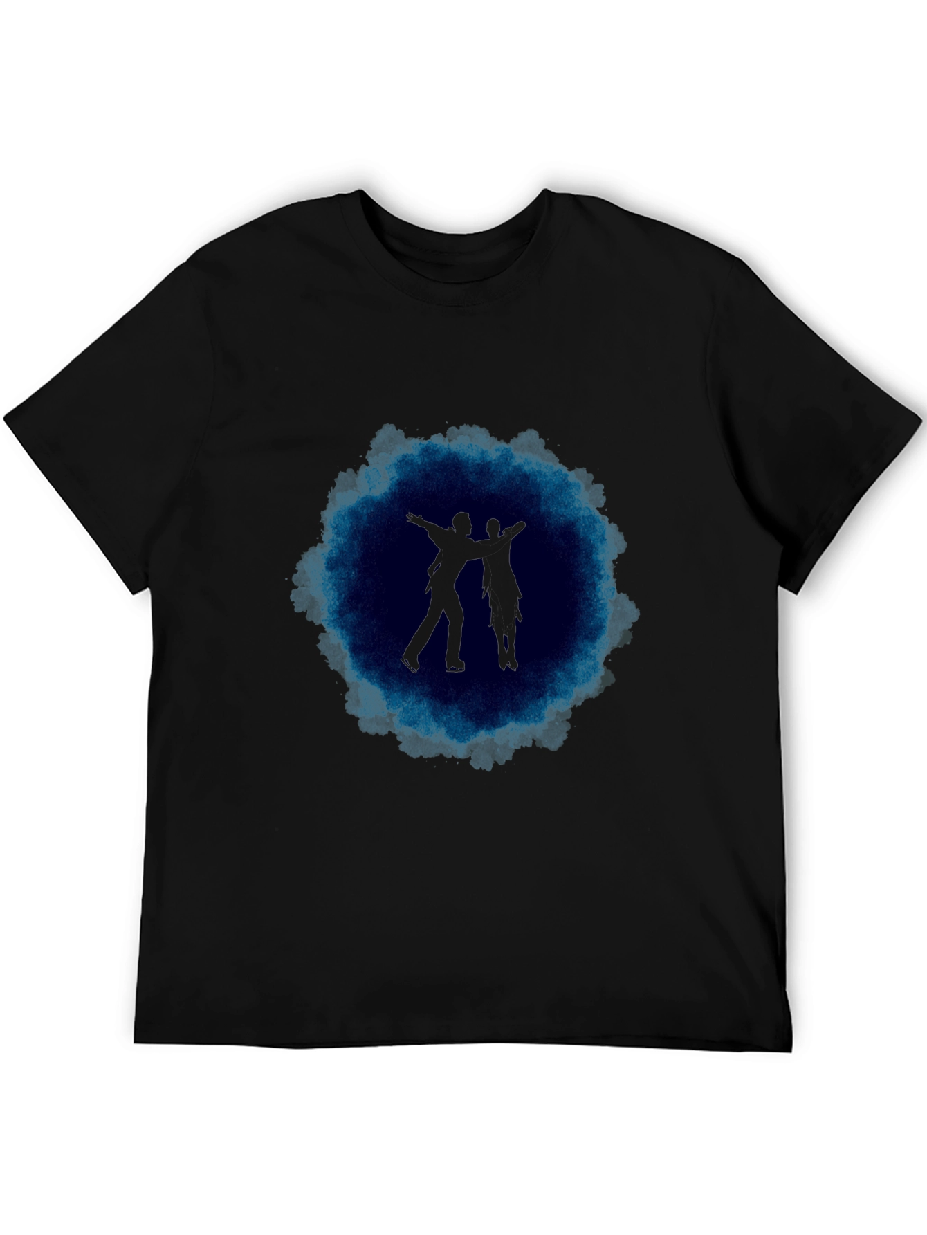 Figure Skaters Black T-Shirt Artistic Design