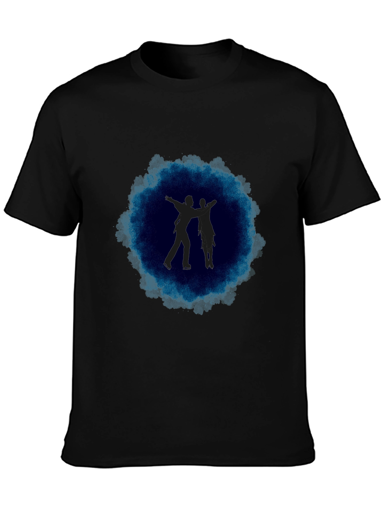 Figure Skaters Black T-Shirt Artistic Design