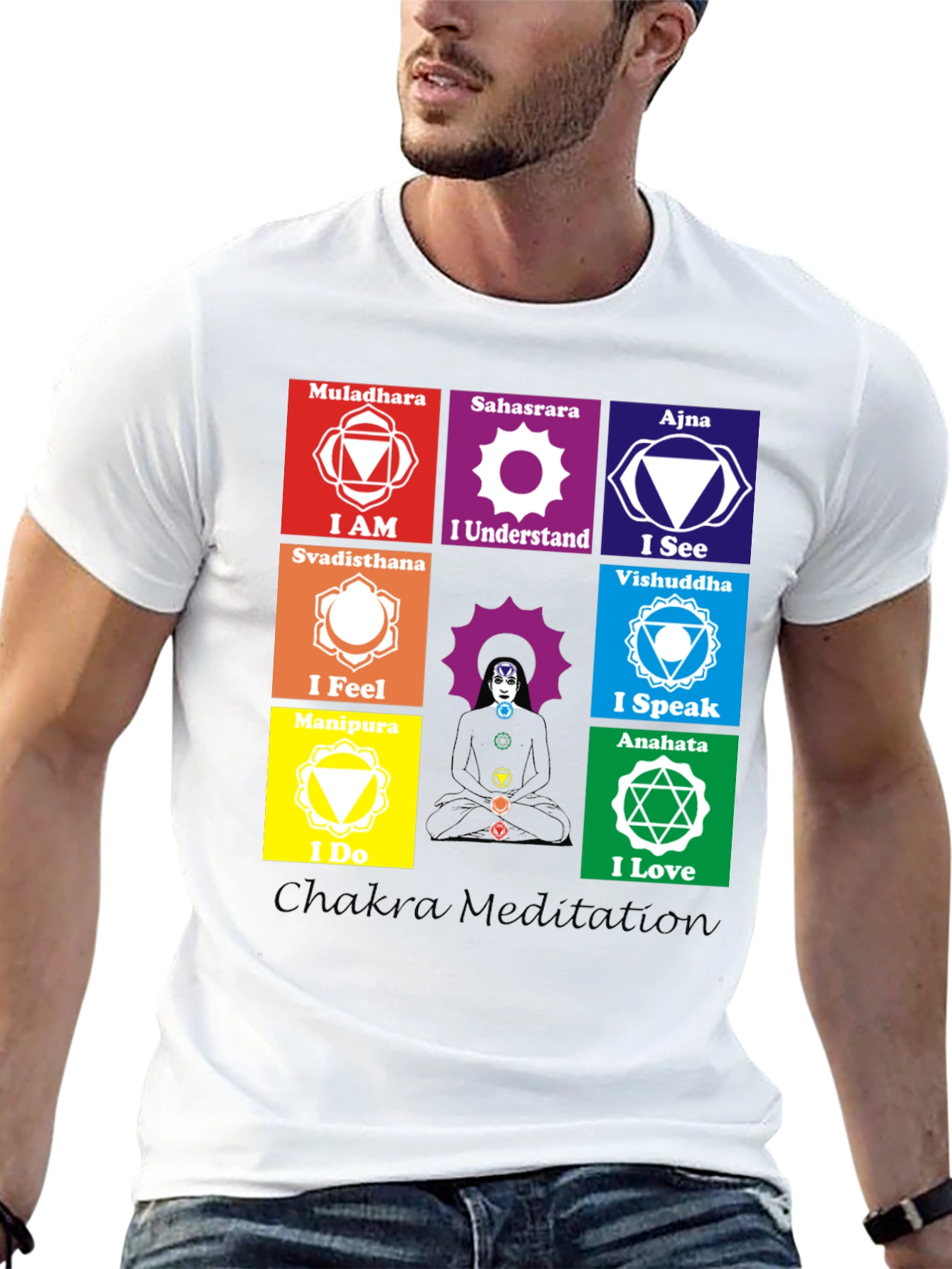 Chakra Meditation T-Shirt Spiritual Design
