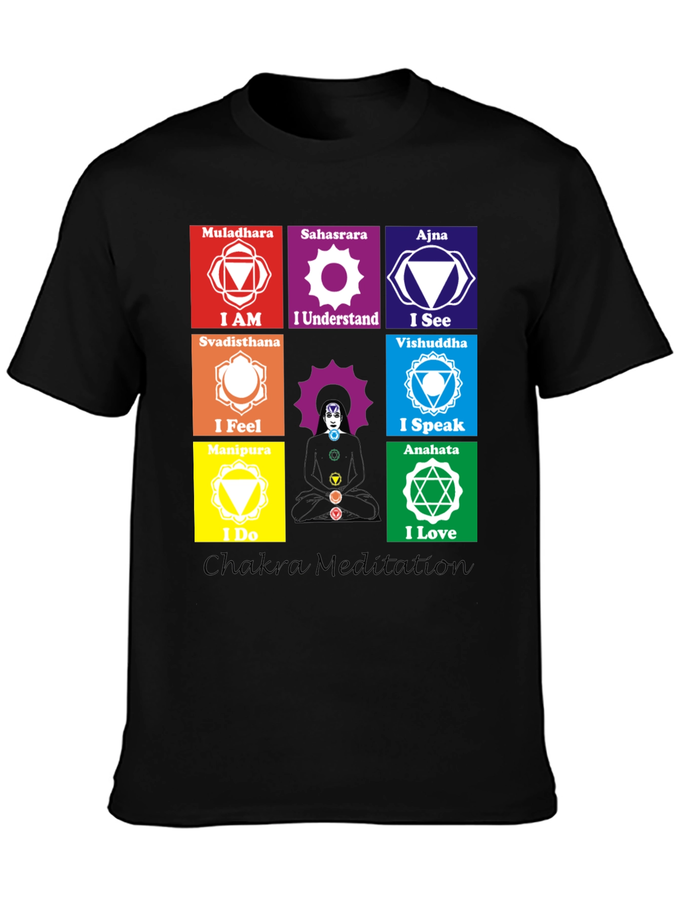 Chakra Meditation T-Shirt Spiritual Design