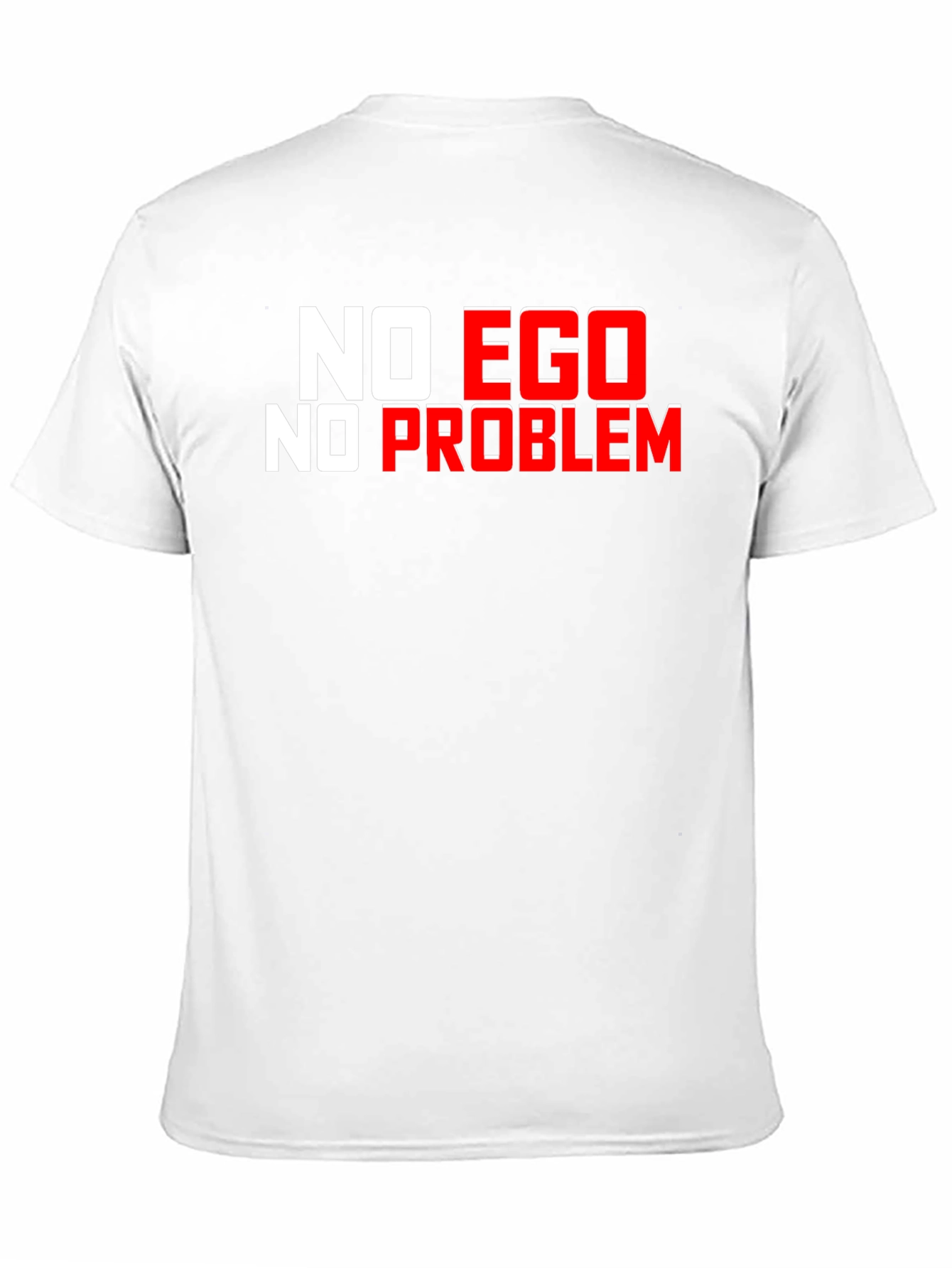 No Ego No Problem Black Graphic T-Shirt