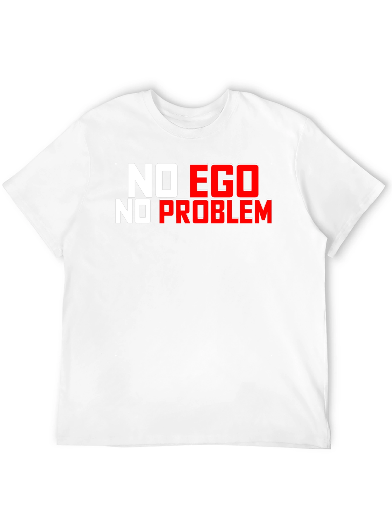 No Ego No Problem Black Graphic T-Shirt