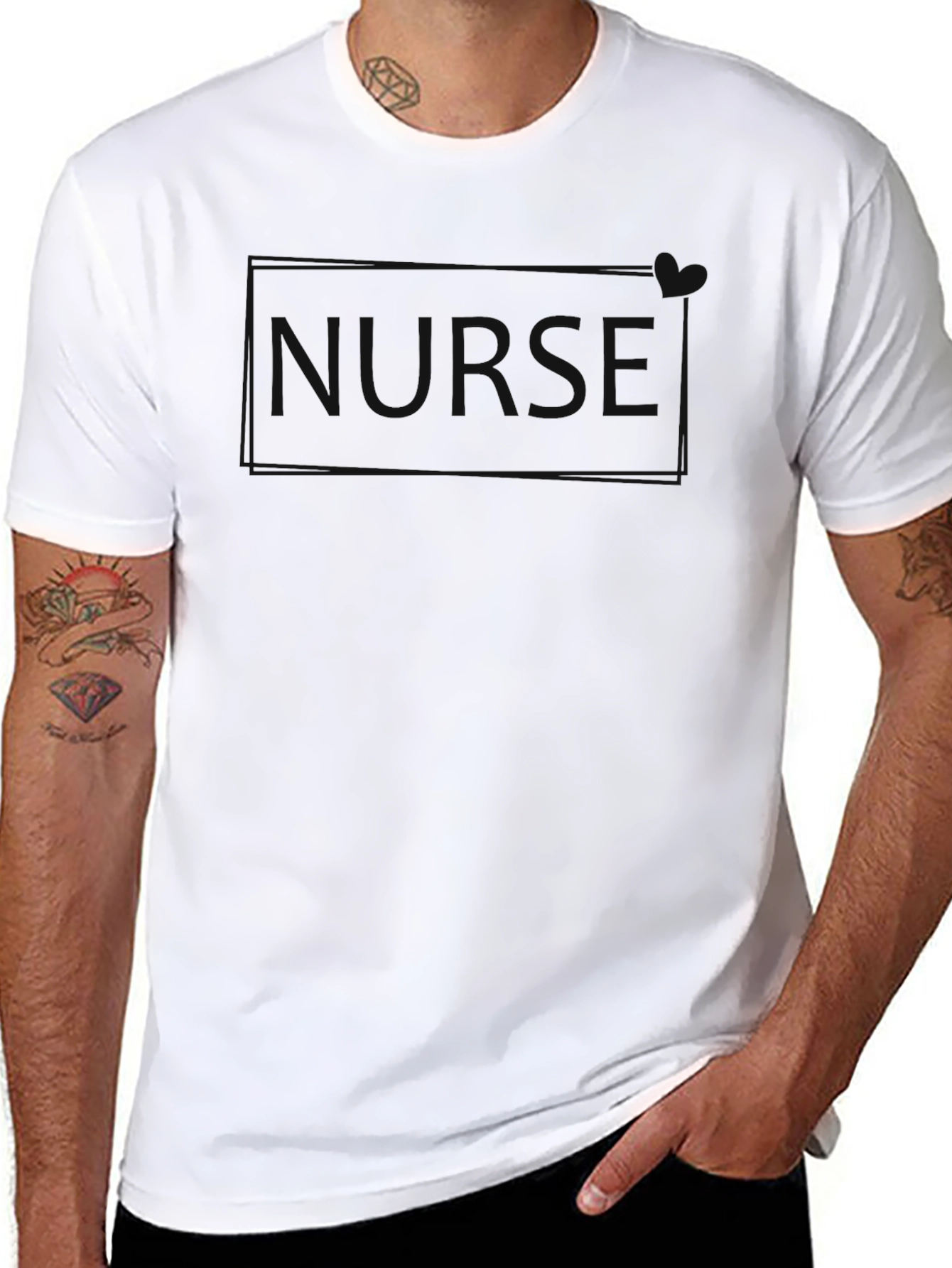 Black NURSE Graphic T-Shirt for Men