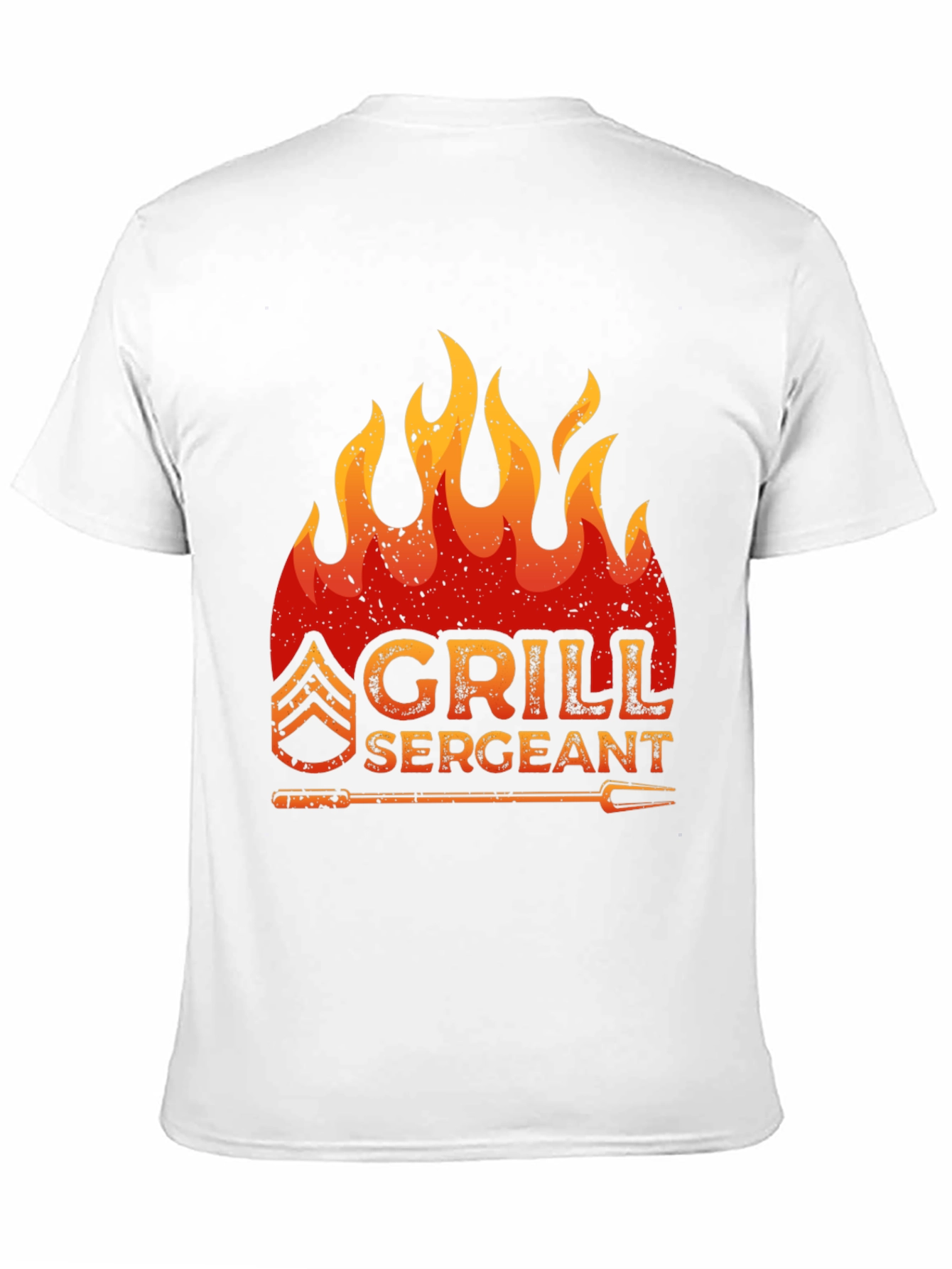 Grill Sergeant T-Shirt - BBQ Master Flame Design