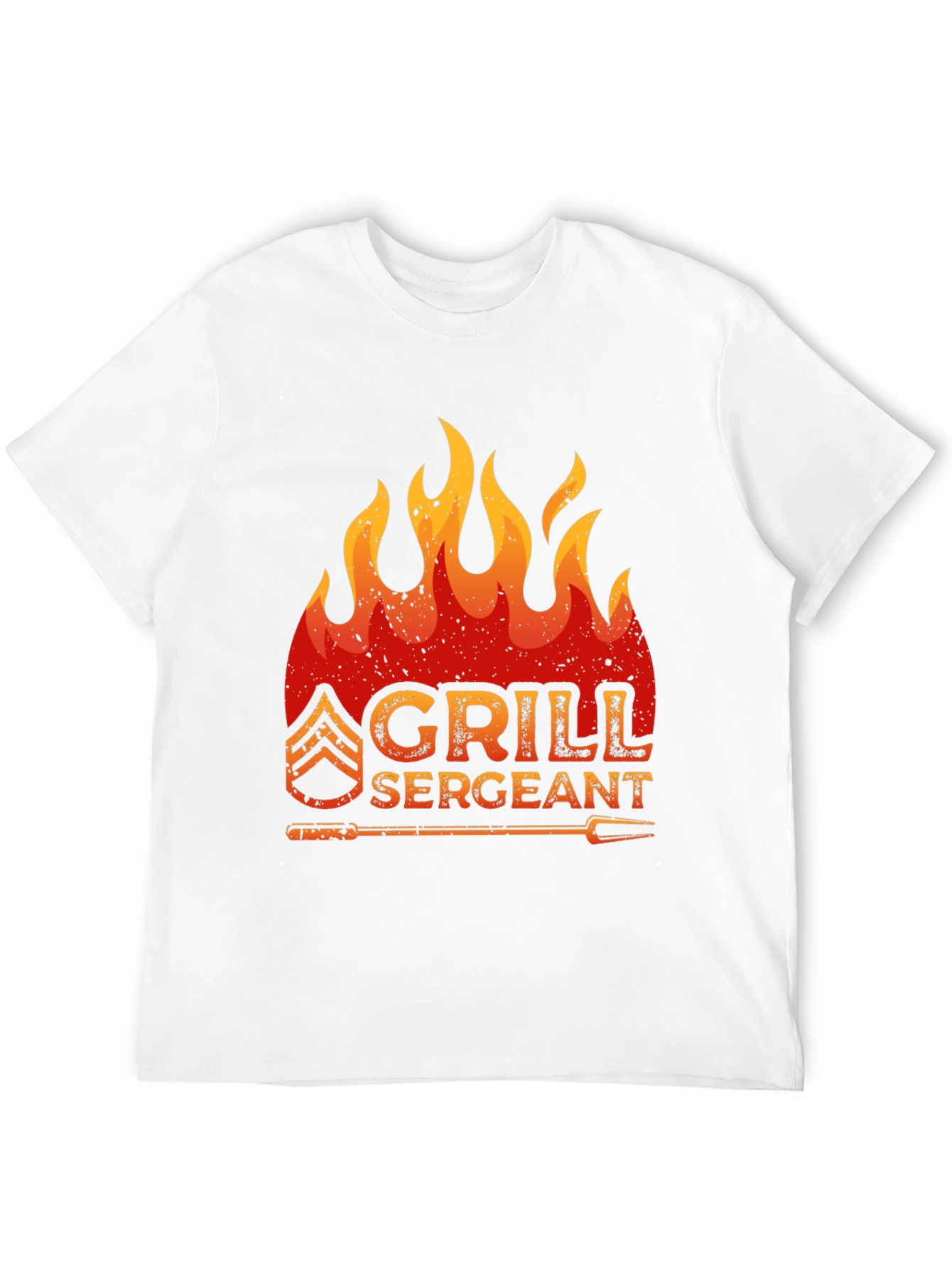 Grill Sergeant T-Shirt - BBQ Master Flame Design