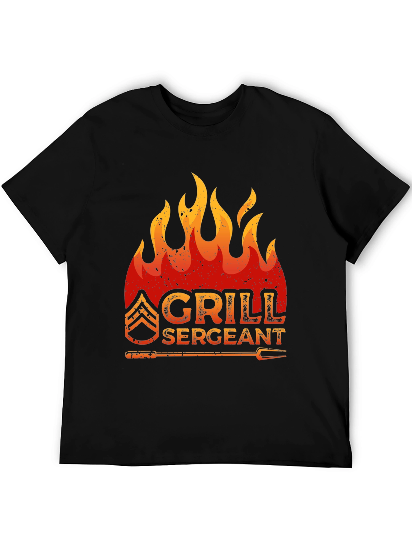 Grill Sergeant T-Shirt - BBQ Master Flame Design