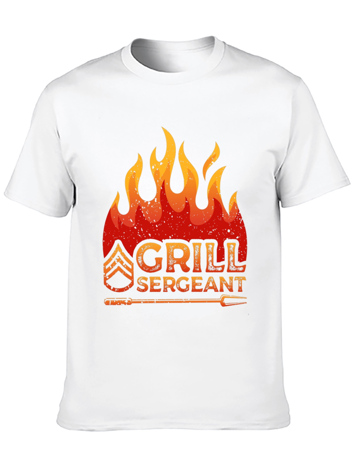 Grill Sergeant T-Shirt - BBQ Master Flame Design