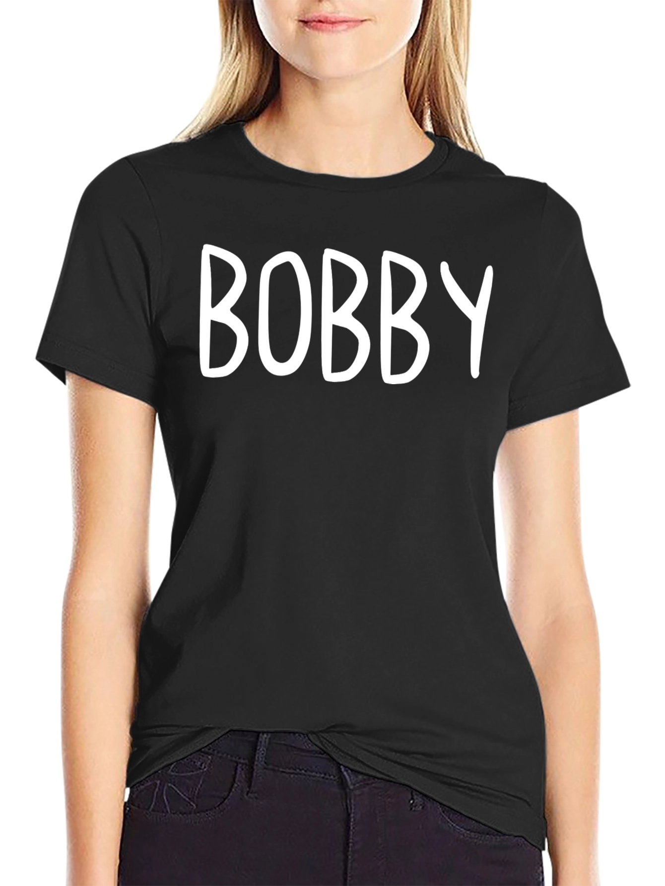 BOBBY - Personalized Black T-Shirt