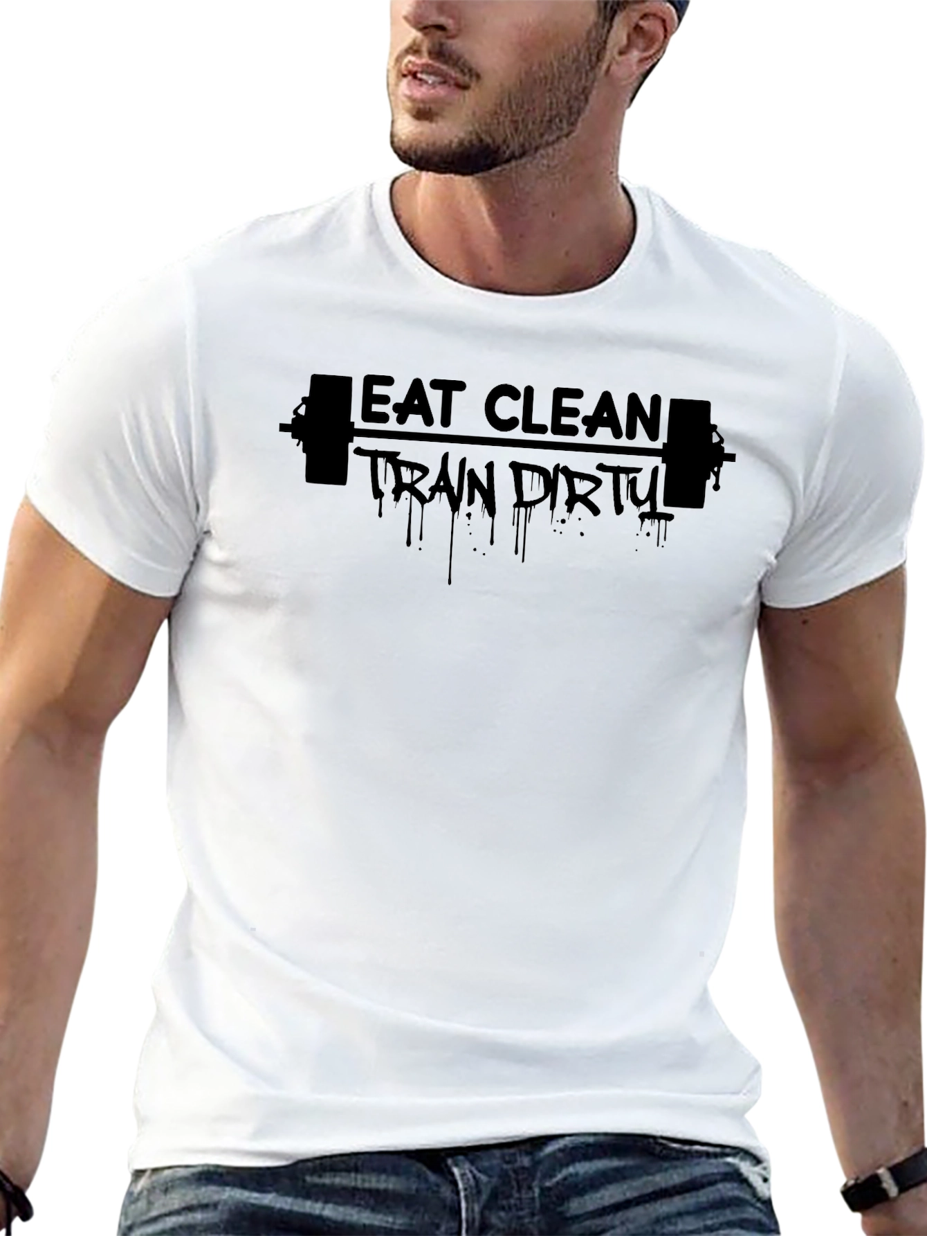 Eat Clean Train Dirty Black T-Shirt
